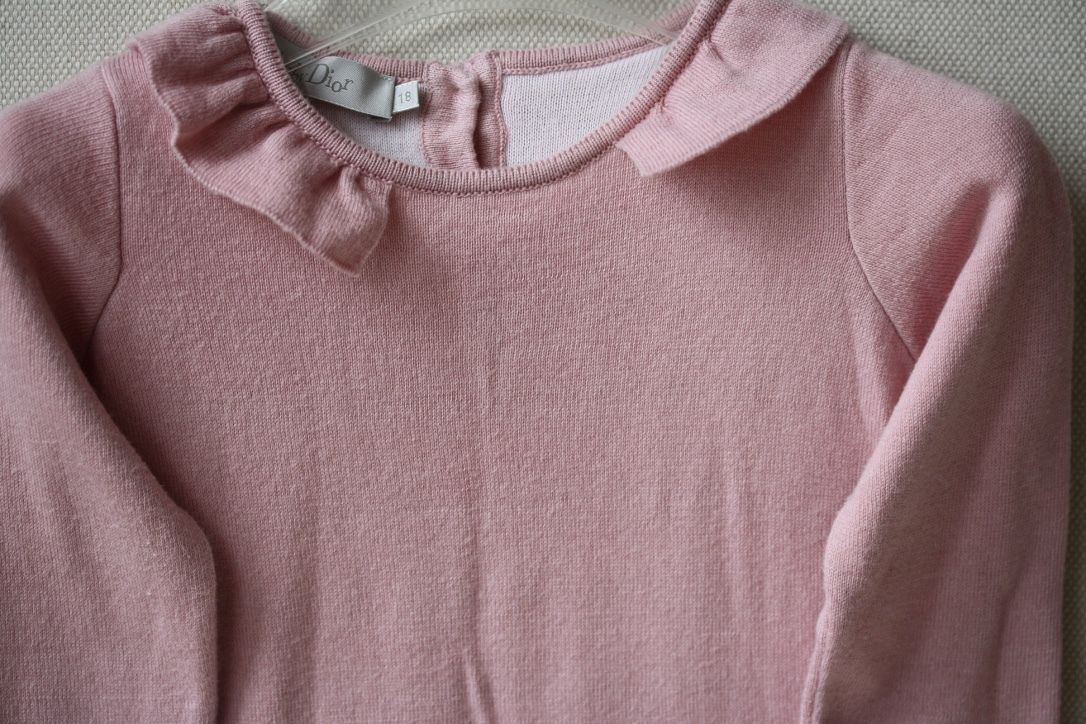 BABY DIOR PINK COTTON CASHMERE BLEND DRESS 18 MONTHS - Image 8