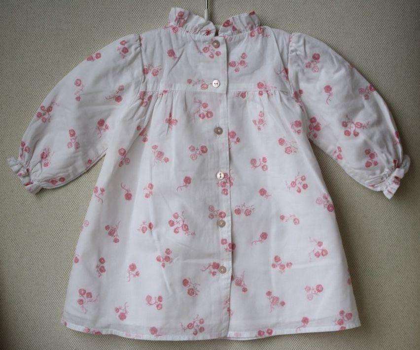 BABY DIOR PINK FLOWER WHITE COTTON DRESS 3 MONTHS - Image 6