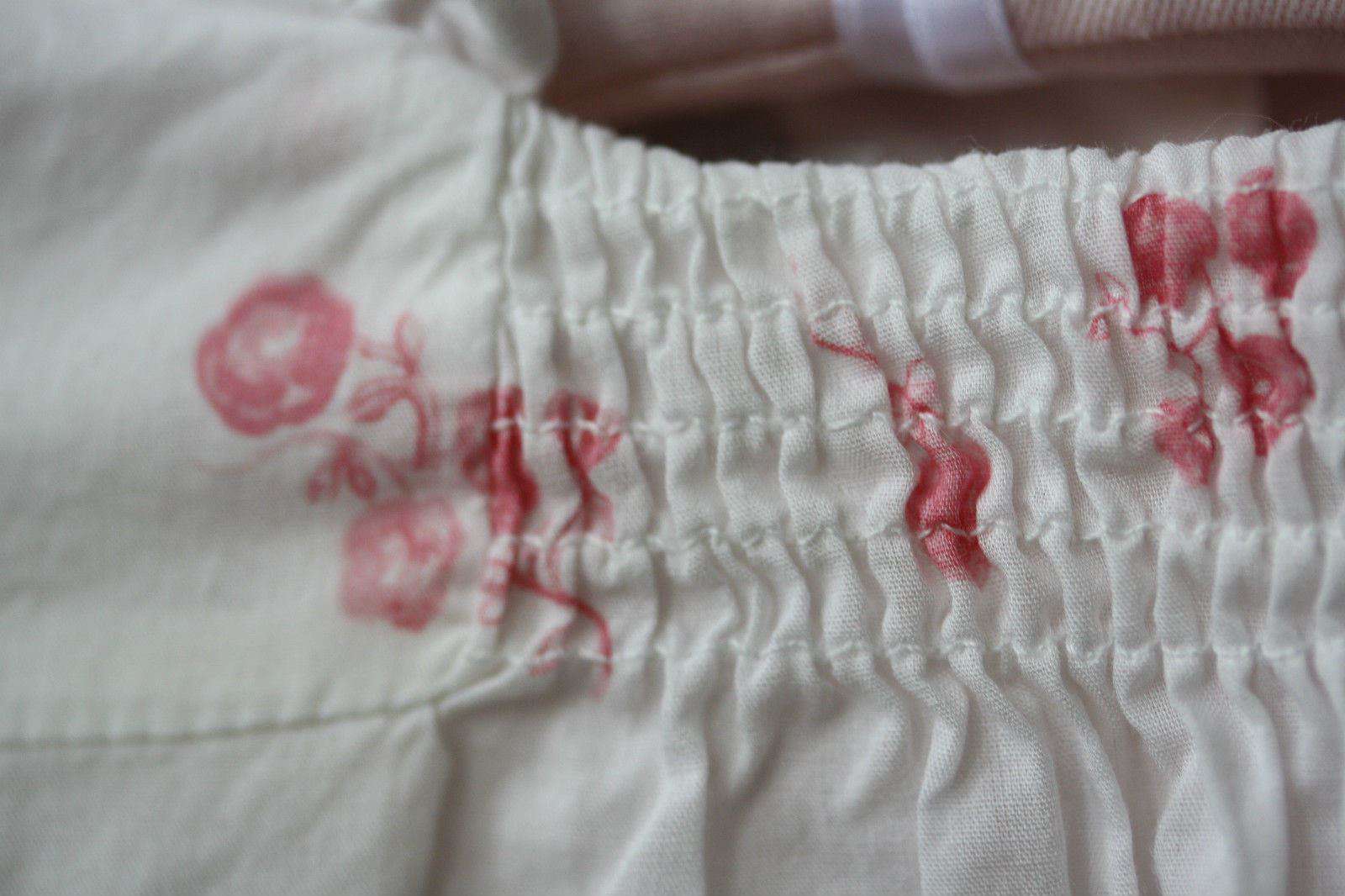 BABY DIOR PINK FLOWER WHITE COTTON DRESS 6 MONTHS - Image 4