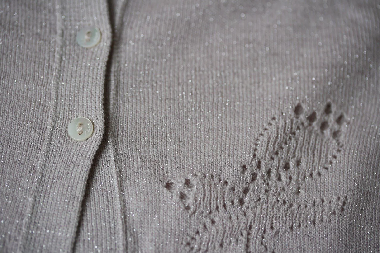 BABY DIOR PINK SPARKLE CARDIGAN 9 MONTHS - Image 5