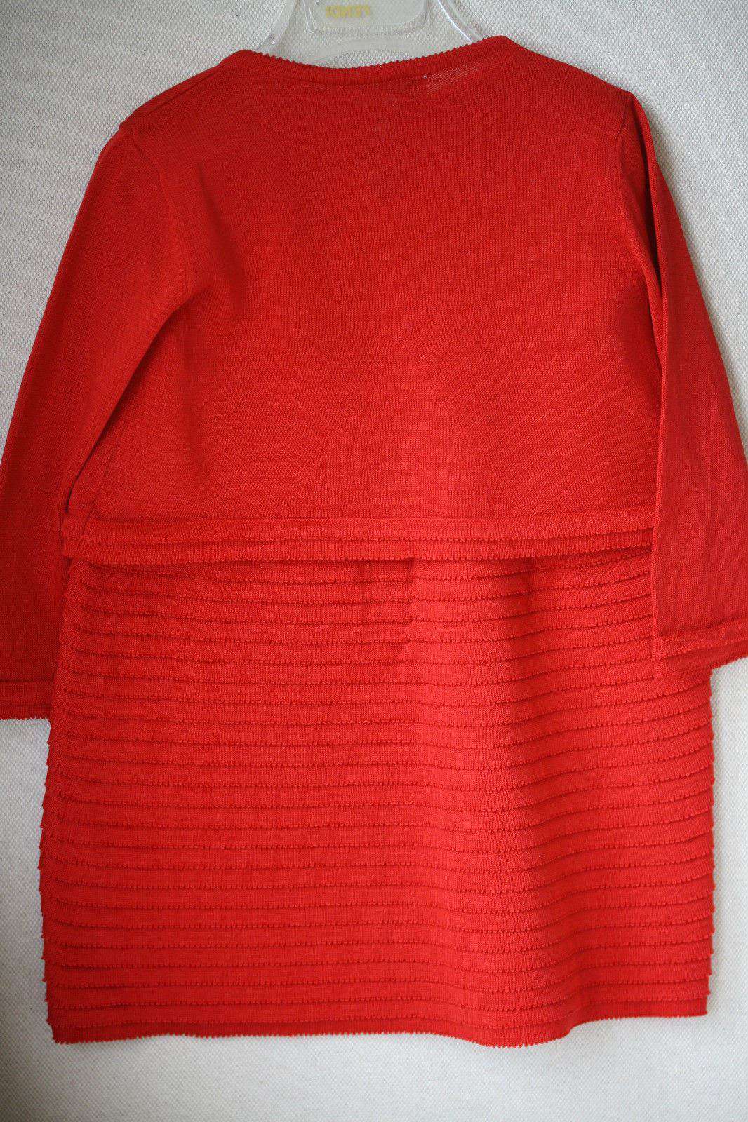 BABY DIOR RED KNITTED DRESS AND CARDIGAN 2 YEARS - Image 4