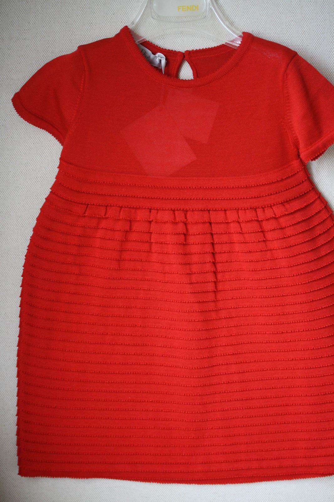 BABY DIOR RED KNITTED DRESS AND CARDIGAN 2 YEARS - Image 7