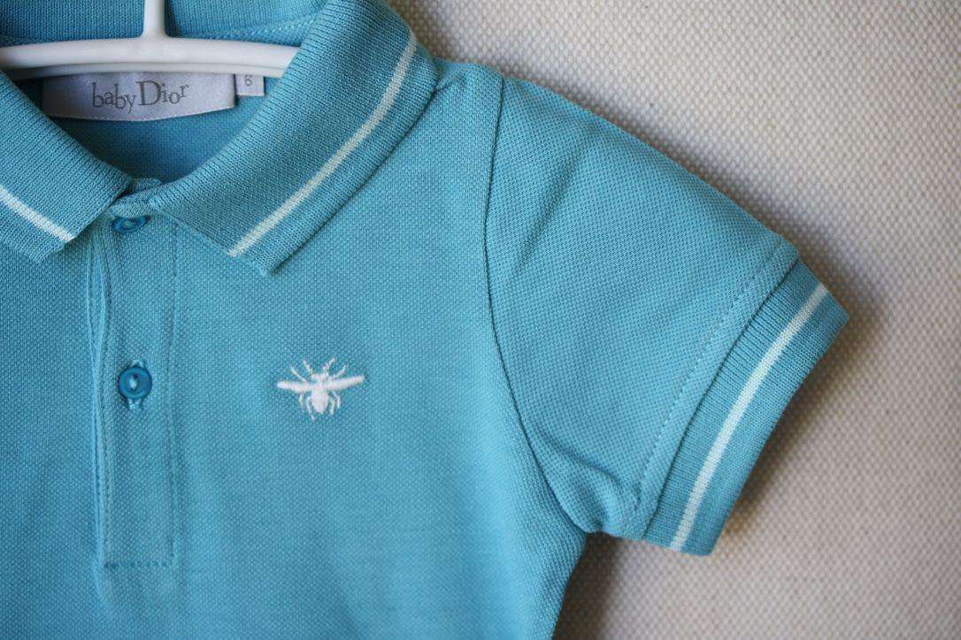 BABY DIOR TURQUOISE POLO SHIRT 6 MONTHS - Image 2