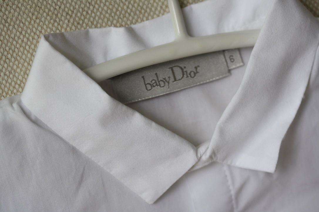 BABY DIOR WHITE COTTON POPLIN SHIRT 6 MONTHS - Image 2
