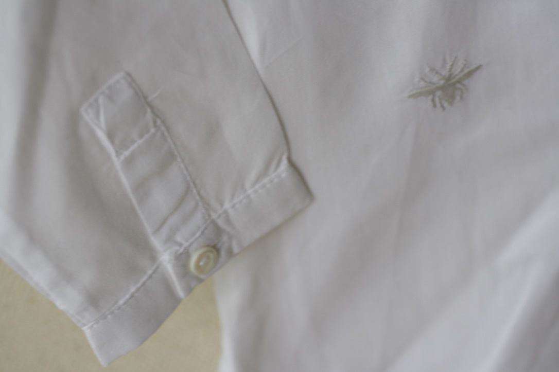 BABY DIOR WHITE COTTON POPLIN SHIRT 6 MONTHS - Image 3