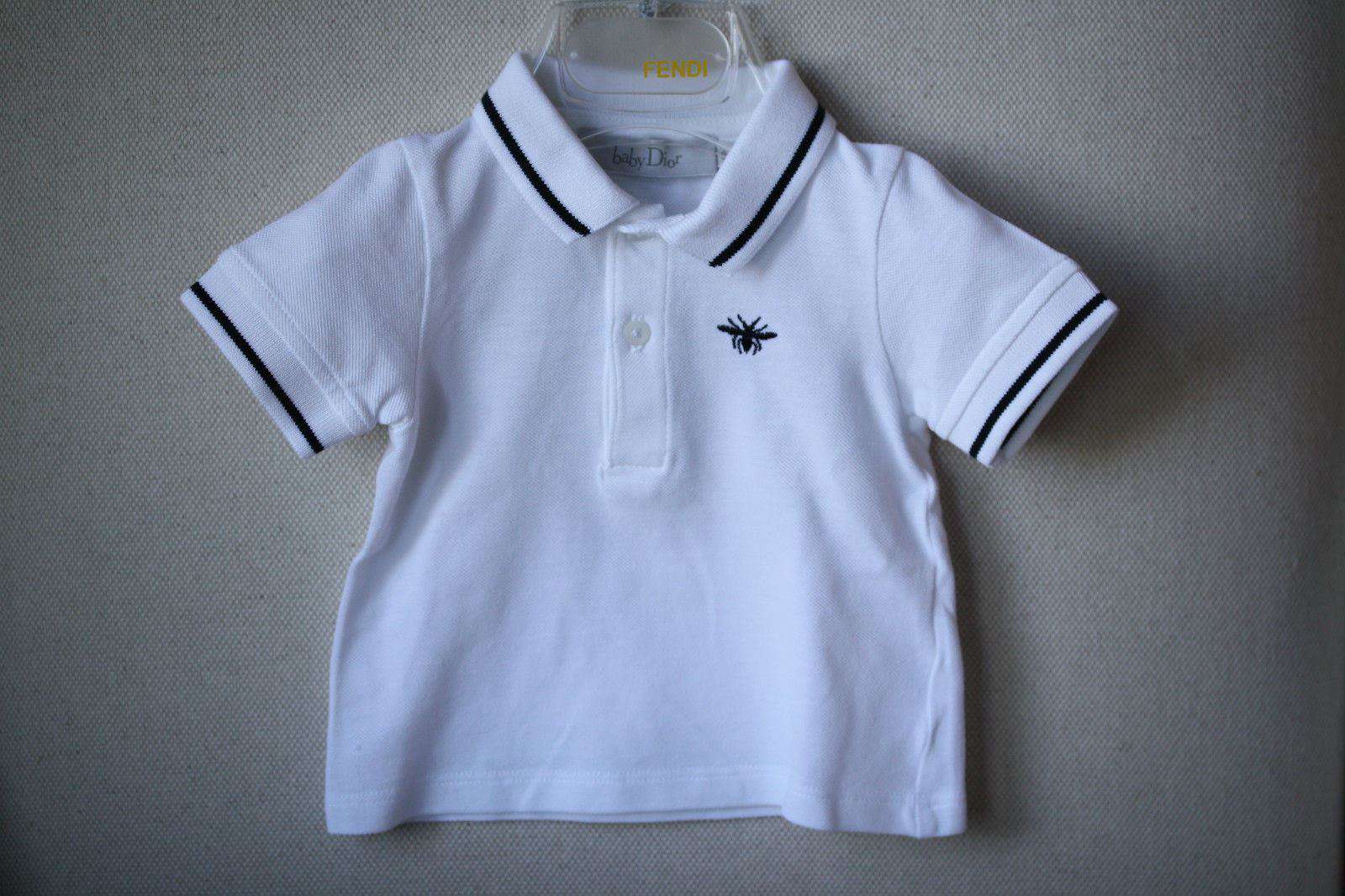 BABY DIOR WHITE POLO SHIRT 3 MONTHS - Image 2