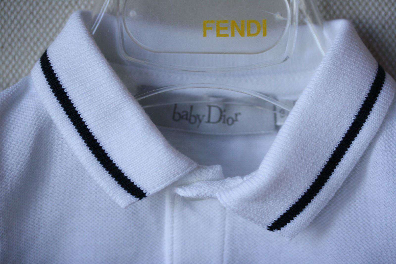 BABY DIOR WHITE POLO SHIRT 3 MONTHS - Image 4