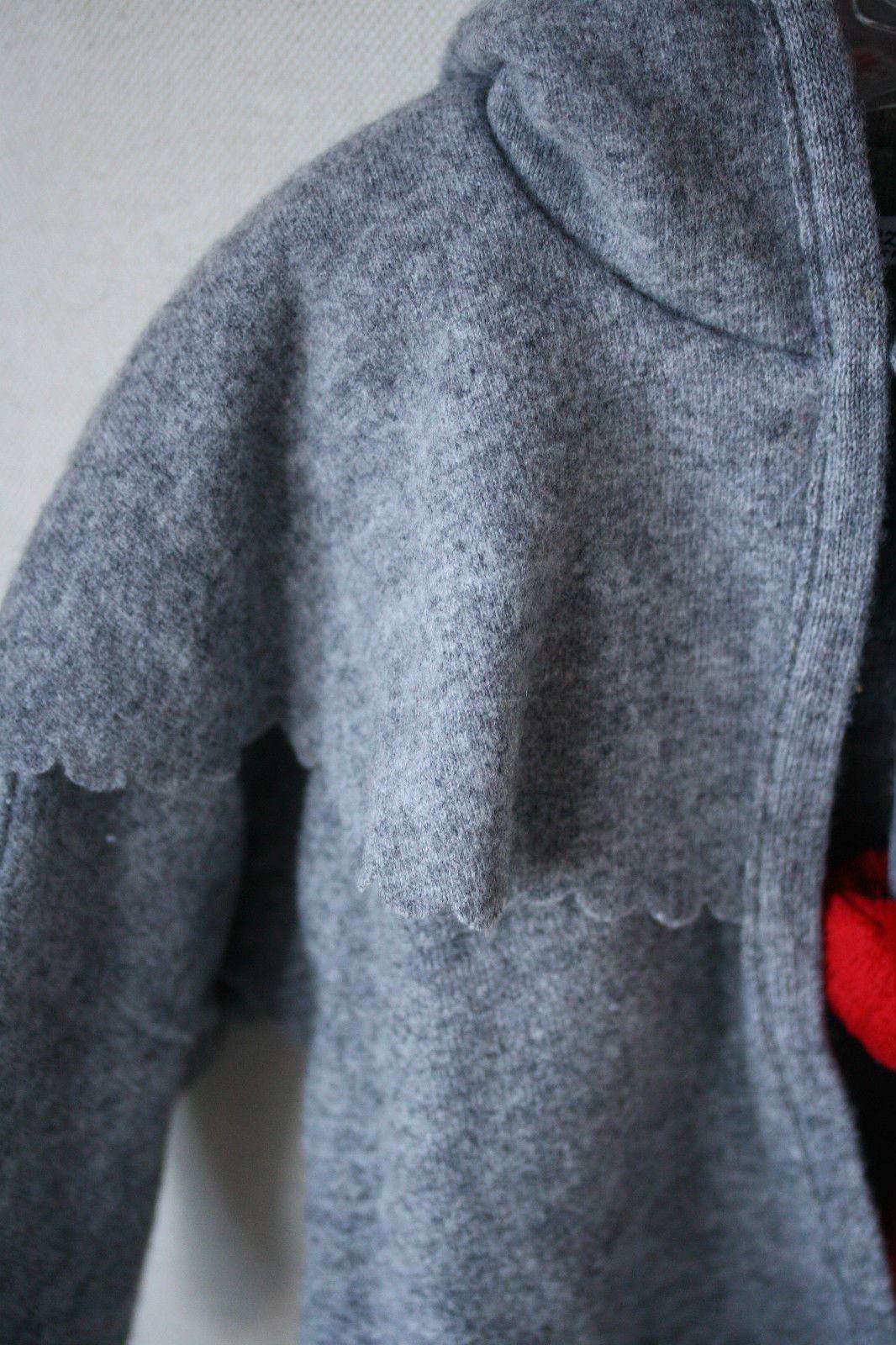 BABY GRAZIELLA GREY MERINO WOOL PONCHO COAT 2 YEARS - Image 5