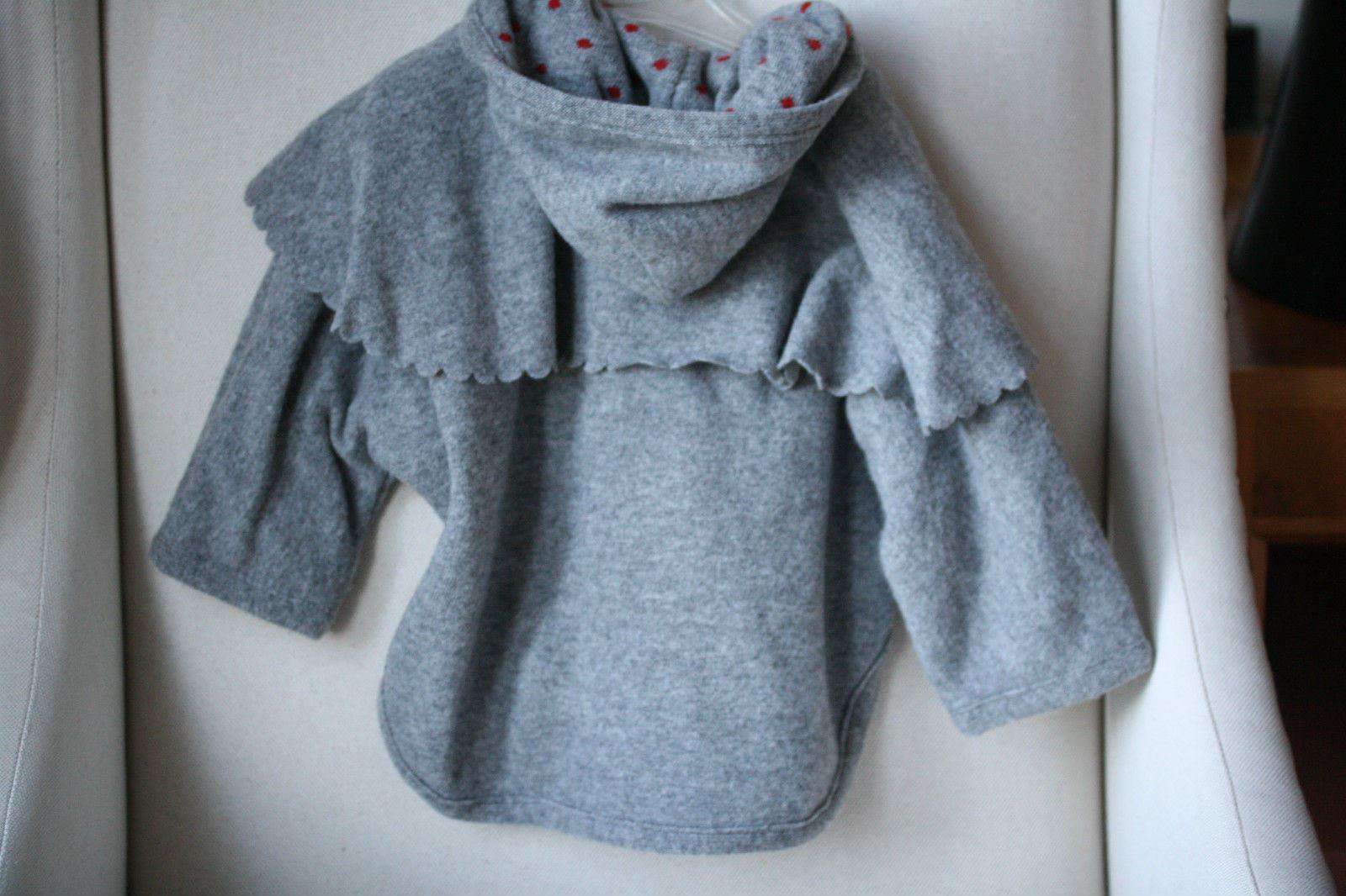 BABY GRAZIELLA GREY MERINO WOOL PONCHO COAT 2 YEARS - Image 7