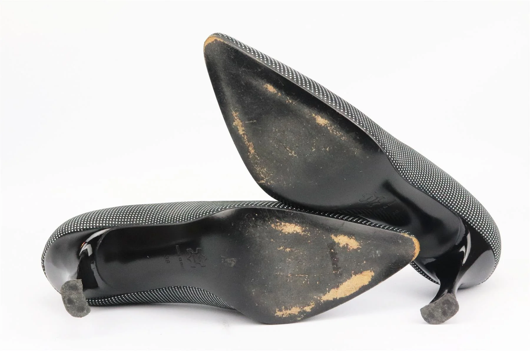 BALDININI VINTAGE PRINTED LEATHER PUMPS EU 38 UK 5 US 8 - Image 5
