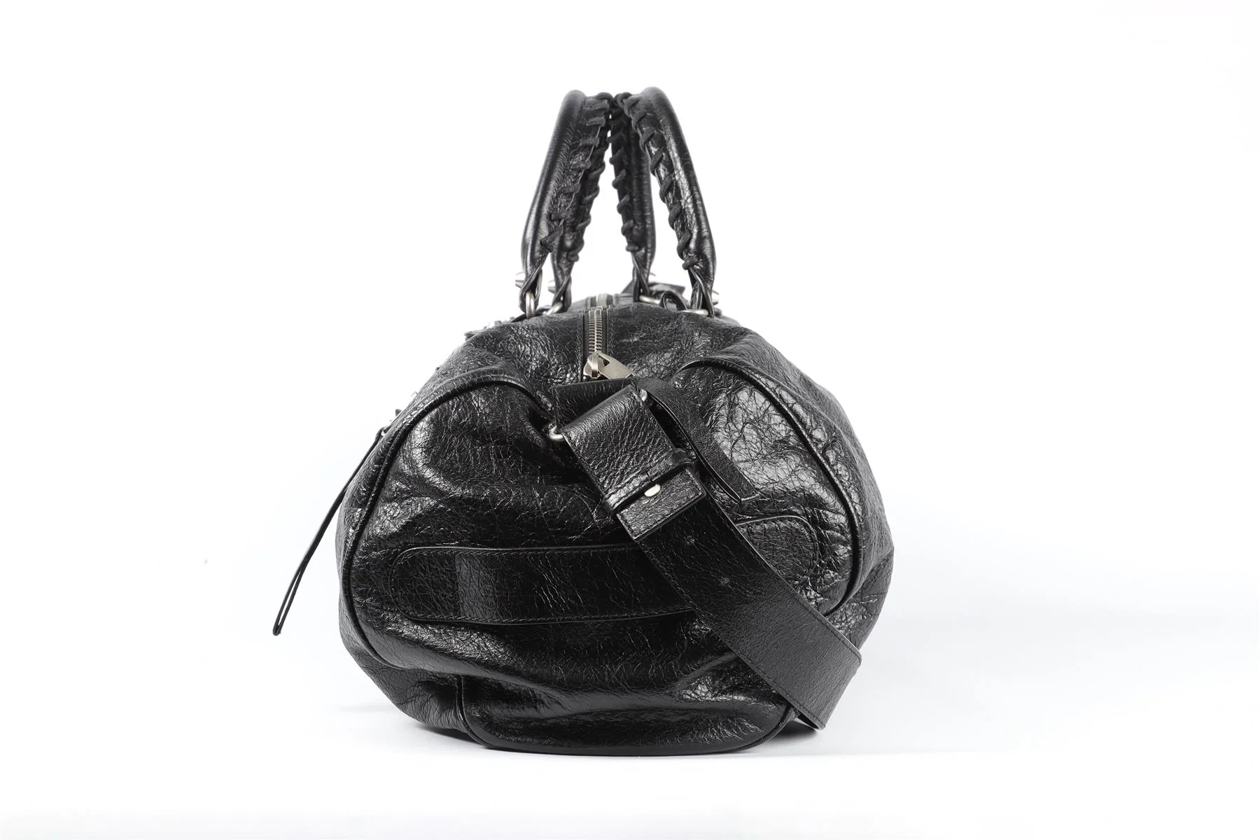 BALENCIAGA BLACK 2017 CITY LEATHER DUFFLE BAG - Image 5