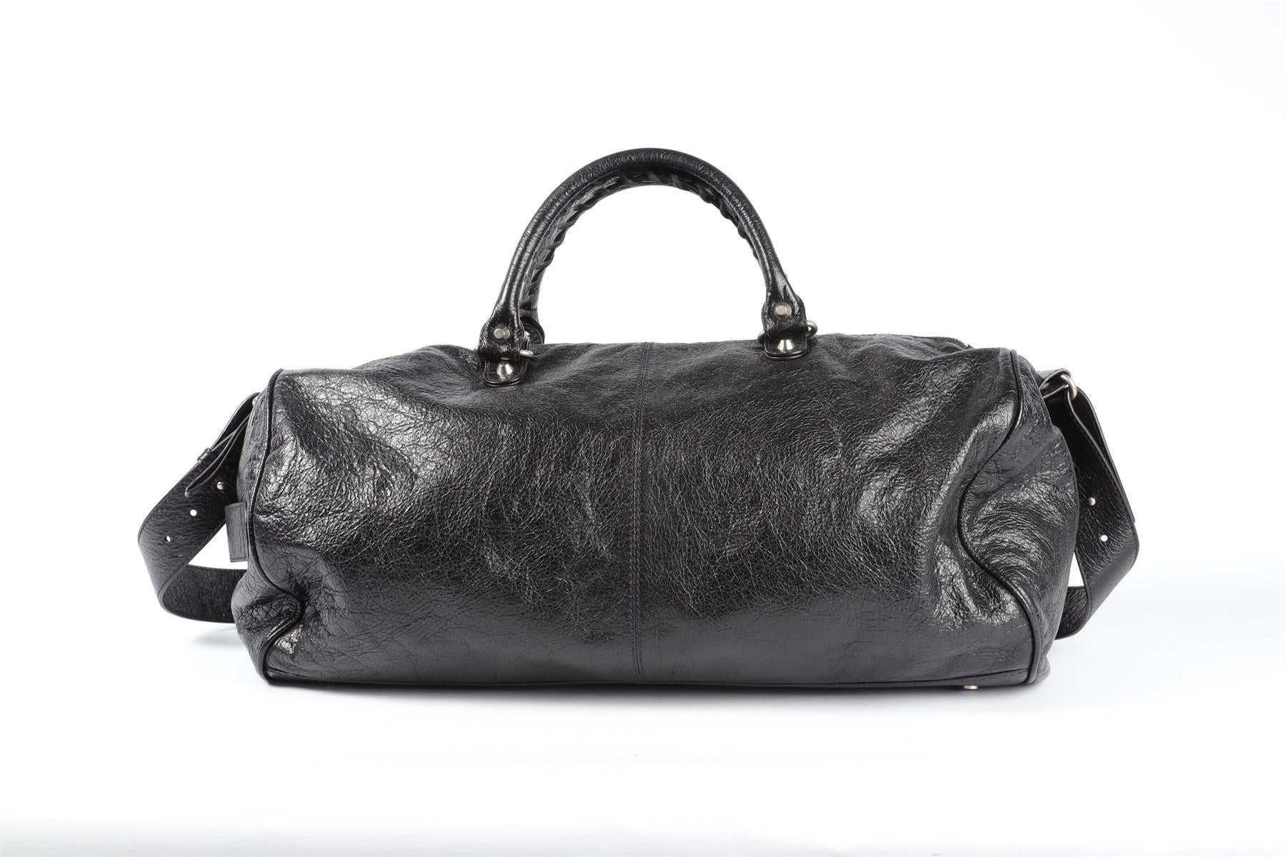 BALENCIAGA BLACK 2017 CITY LEATHER DUFFLE BAG - Image 6