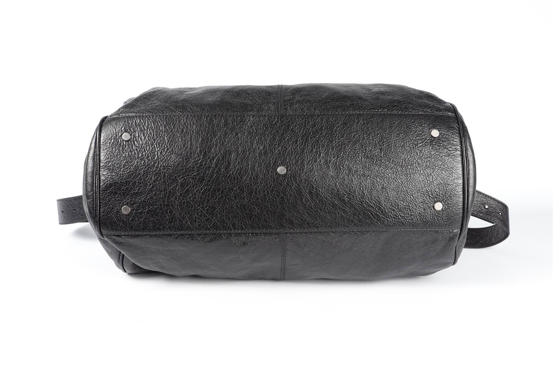 BALENCIAGA BLACK 2017 CITY LEATHER DUFFLE BAG - Image 7