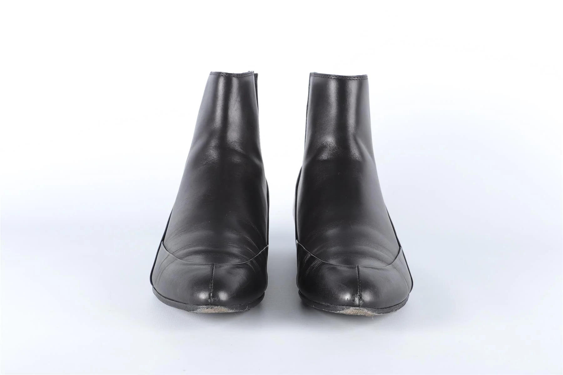 BALENCIAGA BLACK LEATHER ANKLE BOOTS EU 36.5 UK 3.5 US 6.5 - Image 3