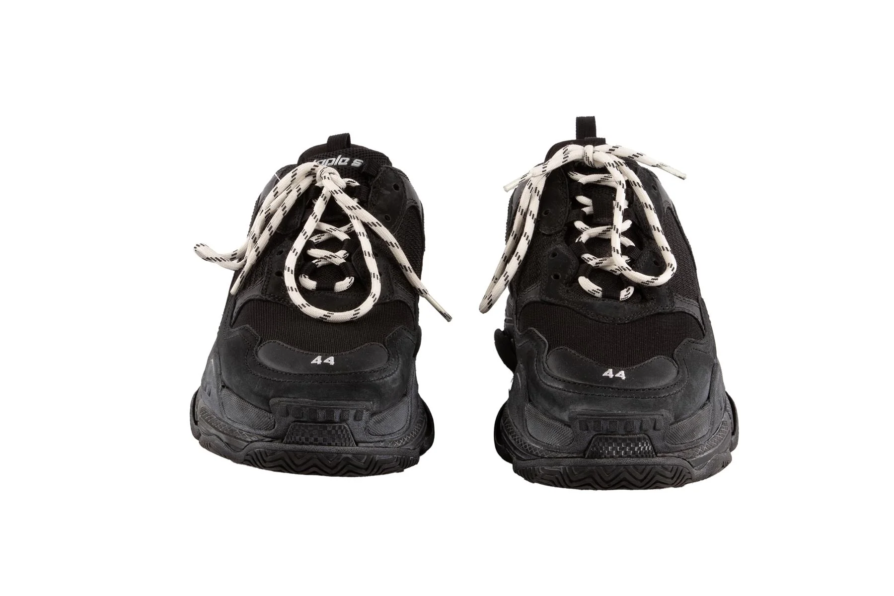 BALENCIAGA BLACK MEN'S TRIPLE S MESH SNEAKERS EU 44 - Image 3