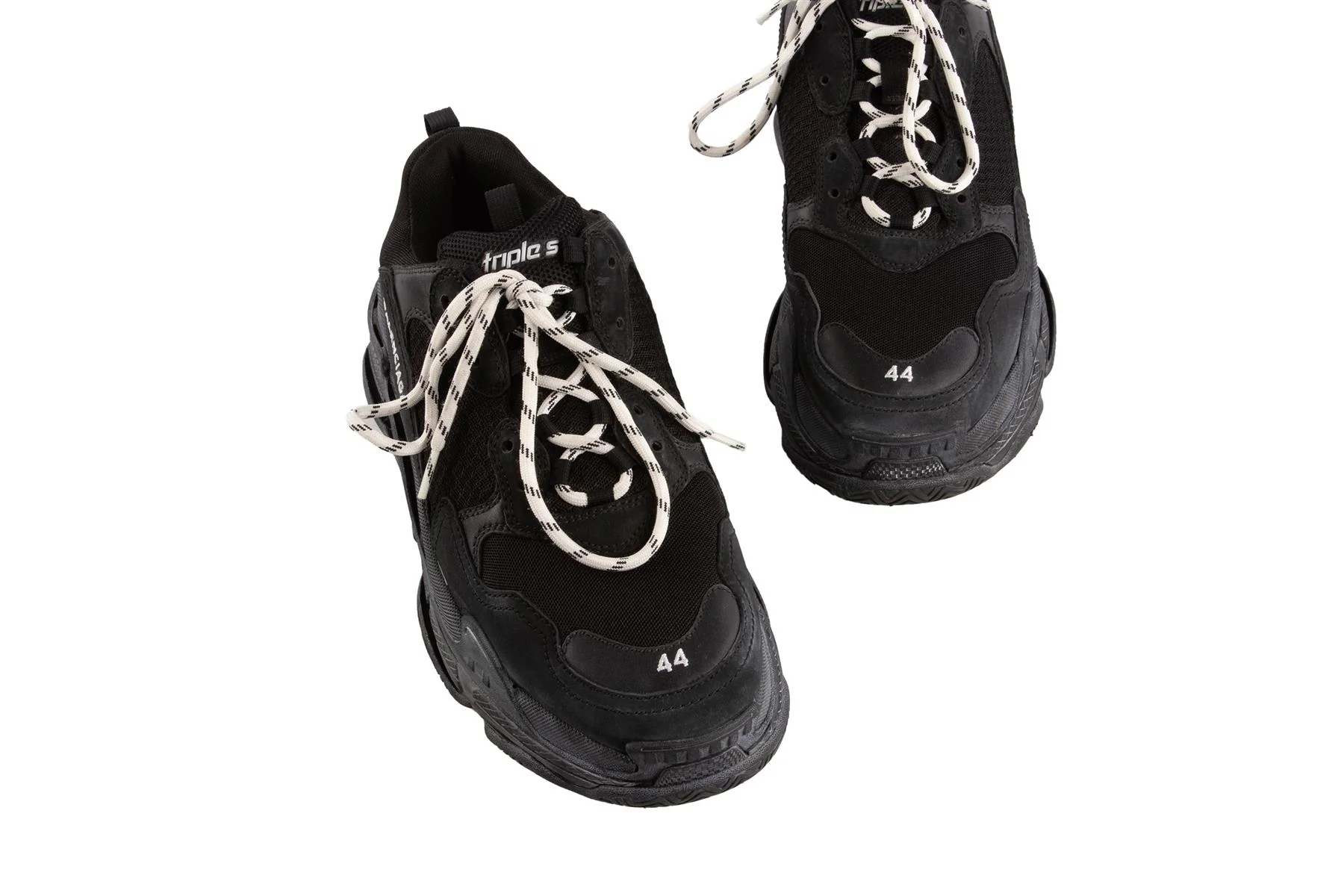 BALENCIAGA BLACK MEN'S TRIPLE S MESH SNEAKERS EU 44 - Image 4