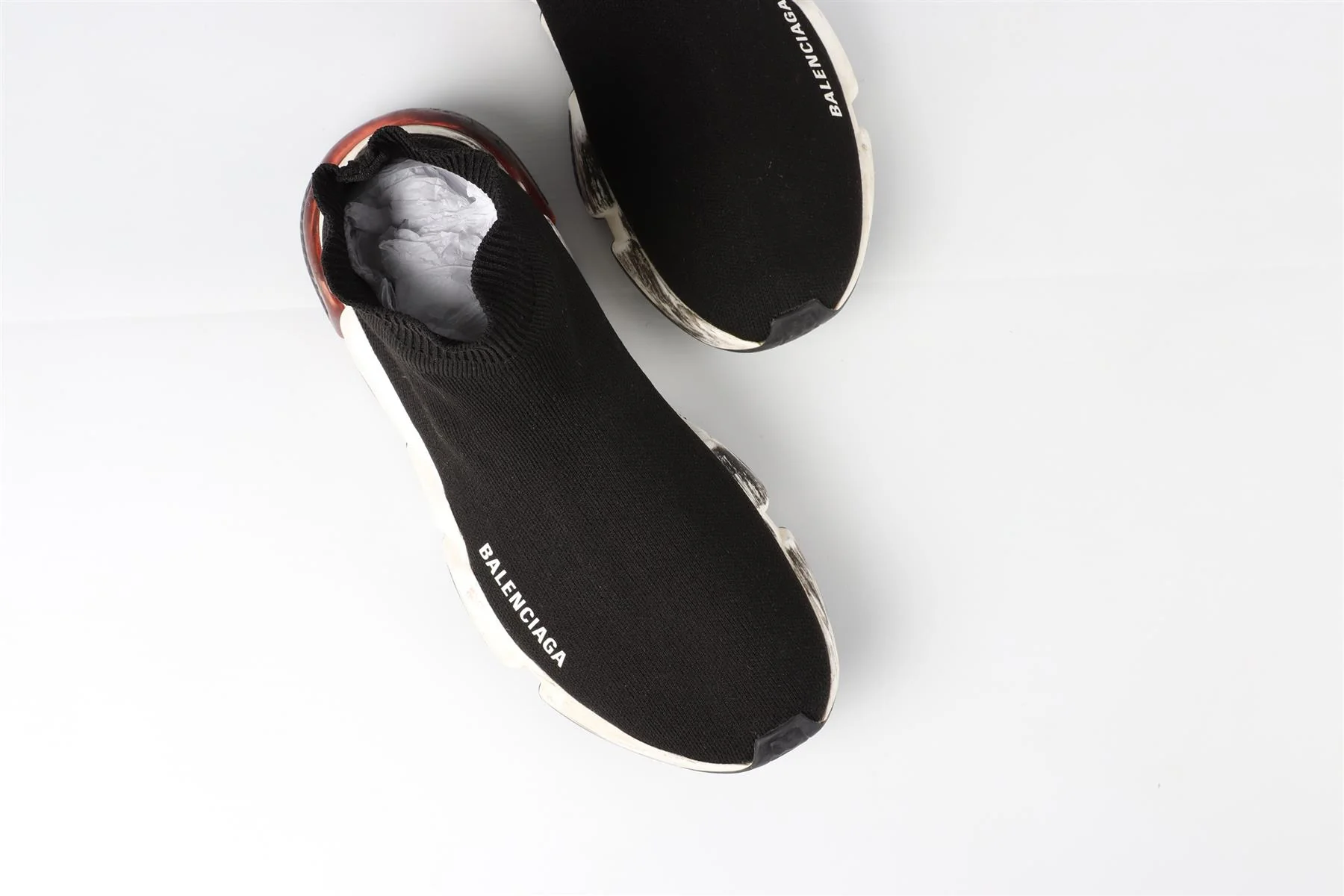BALENCIAGA BLACK SPEED KNIT SNEAKERS EU 38 UK 5 US 8 - Image 4