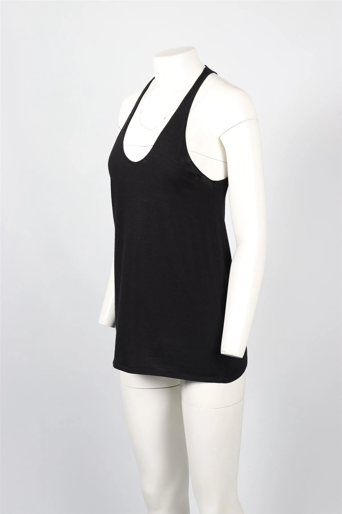 BALENCIAGA BLACK WOOL BLEND TOP FR 36 UK 8 - Image 3