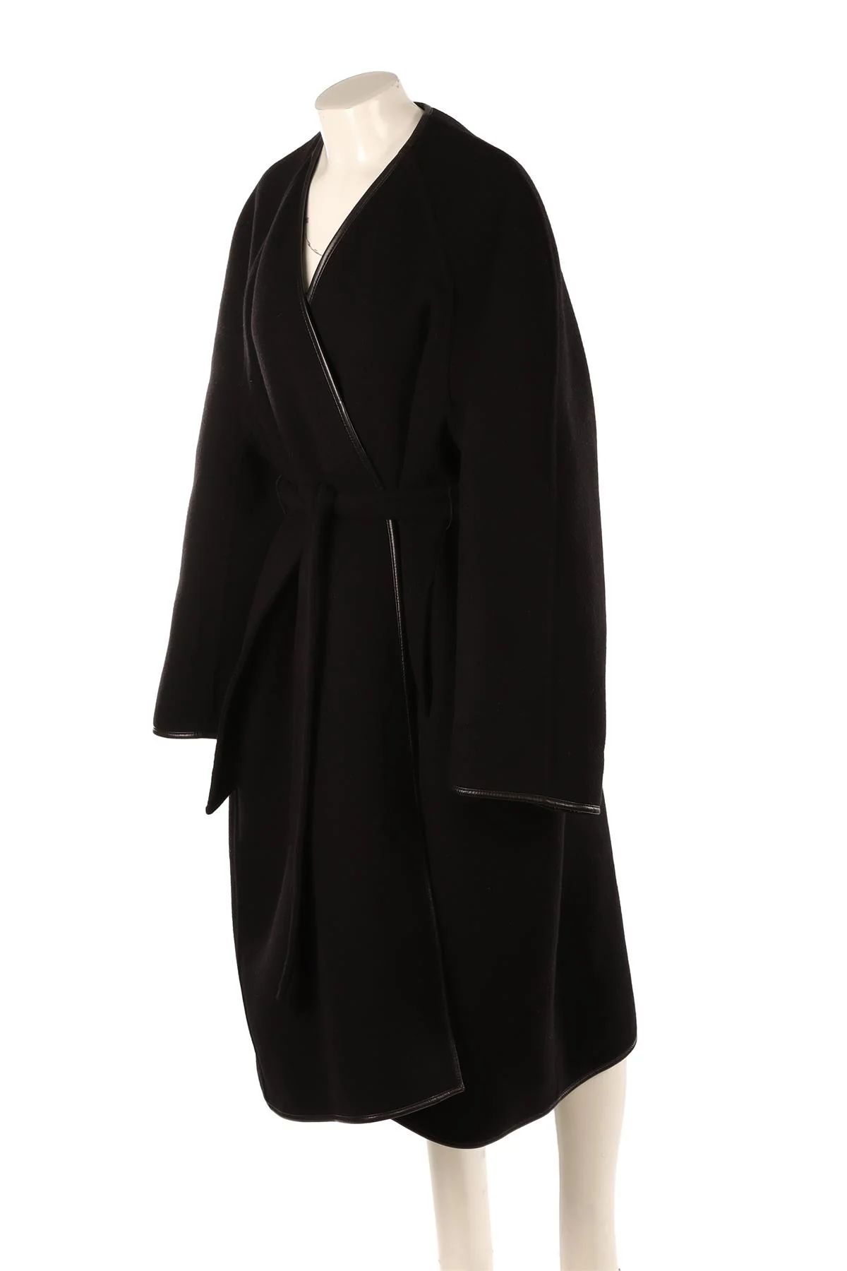 BALENCIAGA BLACK WOOL COAT FR 34 - Image 3