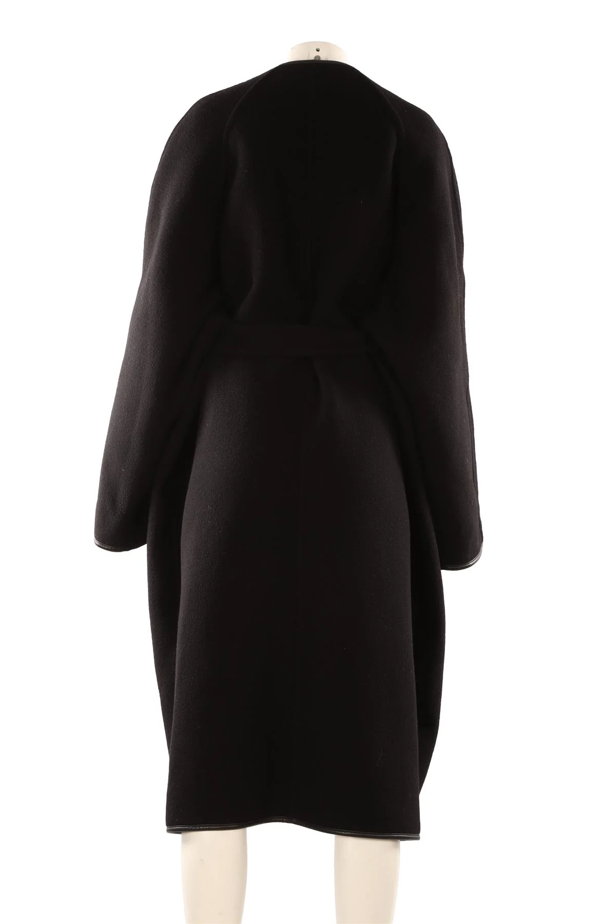 BALENCIAGA BLACK WOOL COAT FR 34 - Image 4