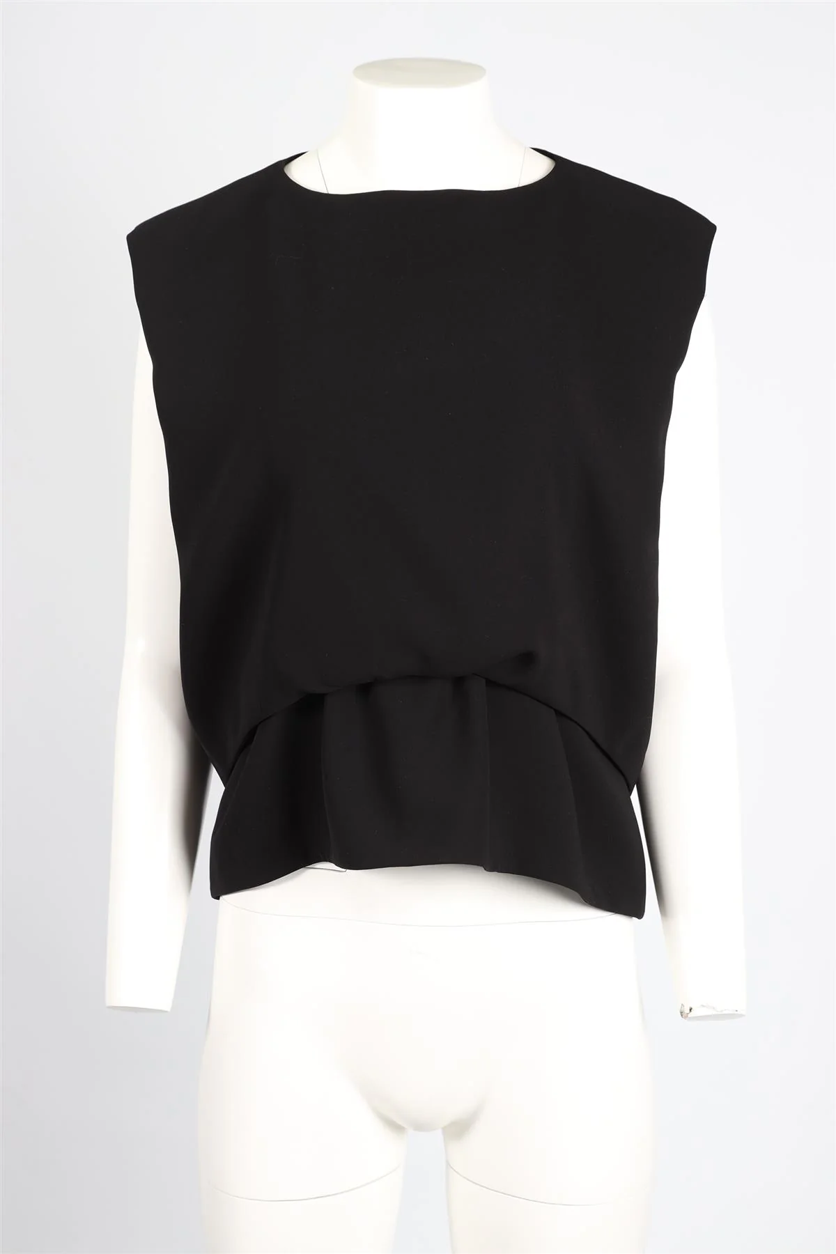 BALENCIAGA BLACK WOVEN TOP FR 36 UK 8 - Image 2