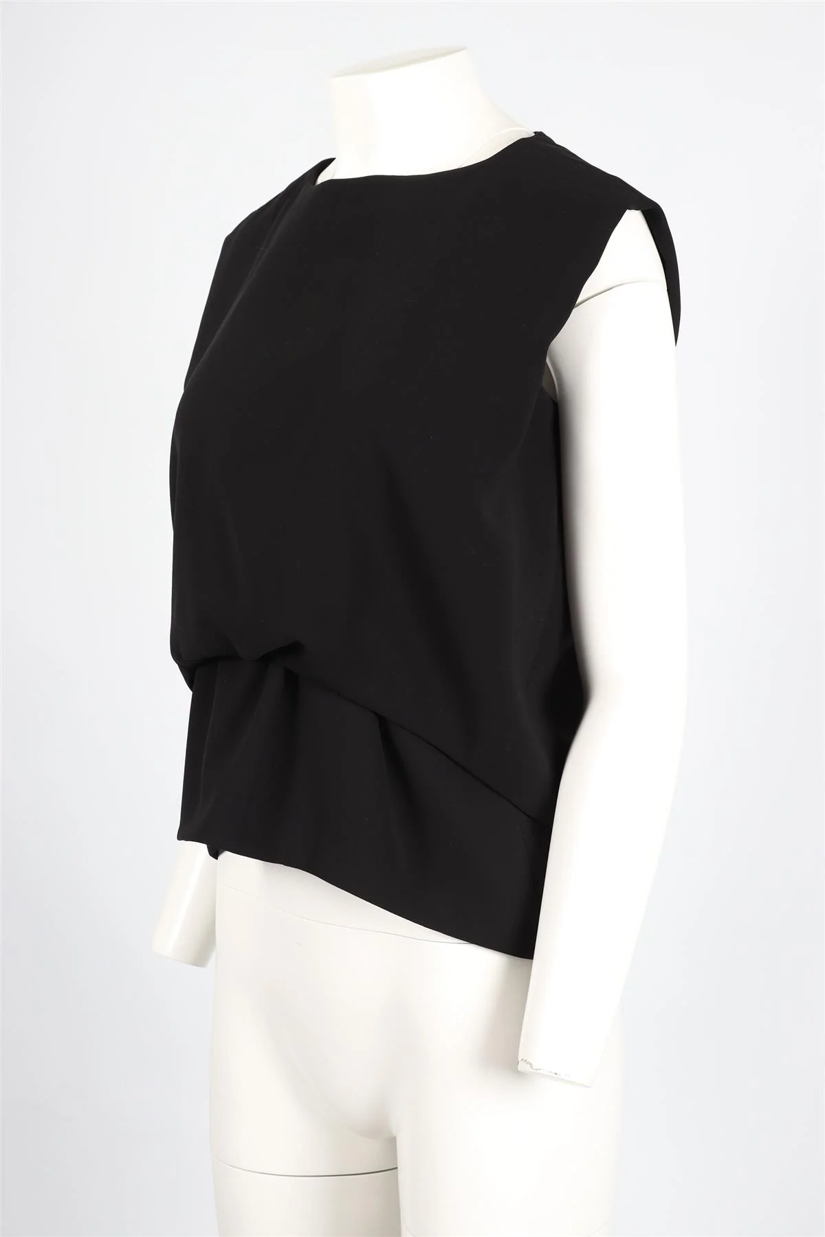 BALENCIAGA BLACK WOVEN TOP FR 36 UK 8 - Image 3
