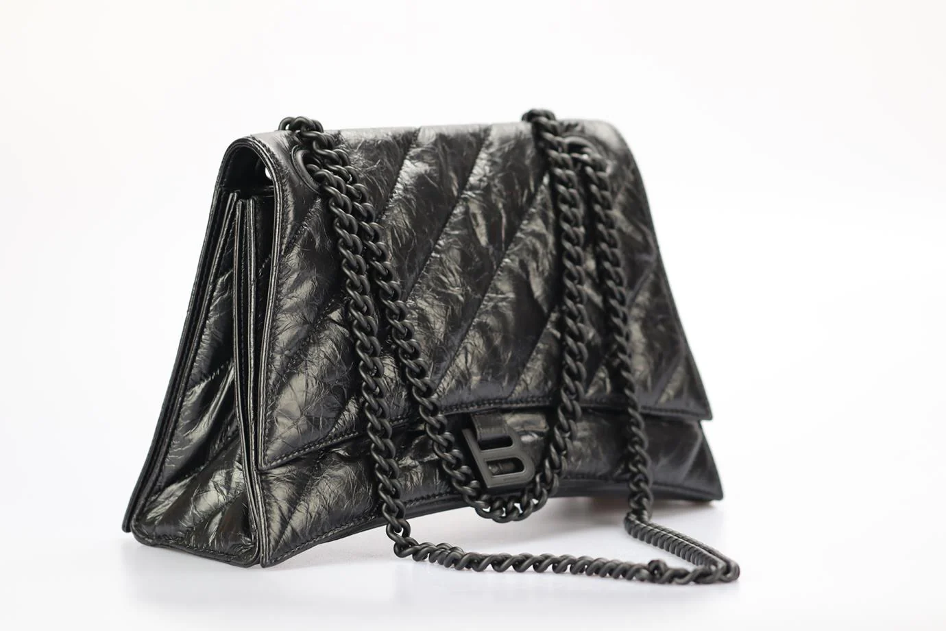 BALENCIAGA CRUSH MEDIUM QUILTED LEATHER SHOULDER BAG - Image 6