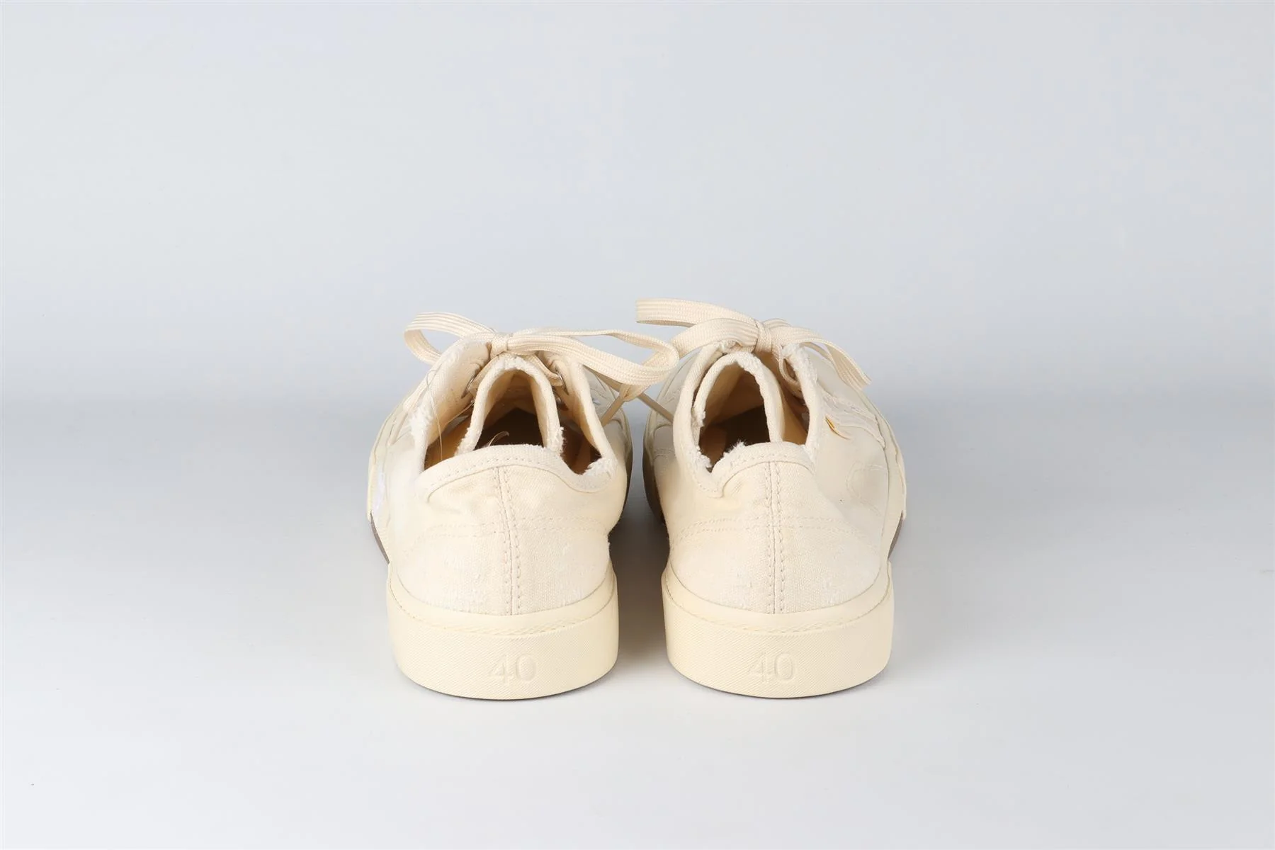 BALENCIAGA ECRU PARIS CANVAS SNEAKERS EU 40 UK 7 US 10 - Image 5