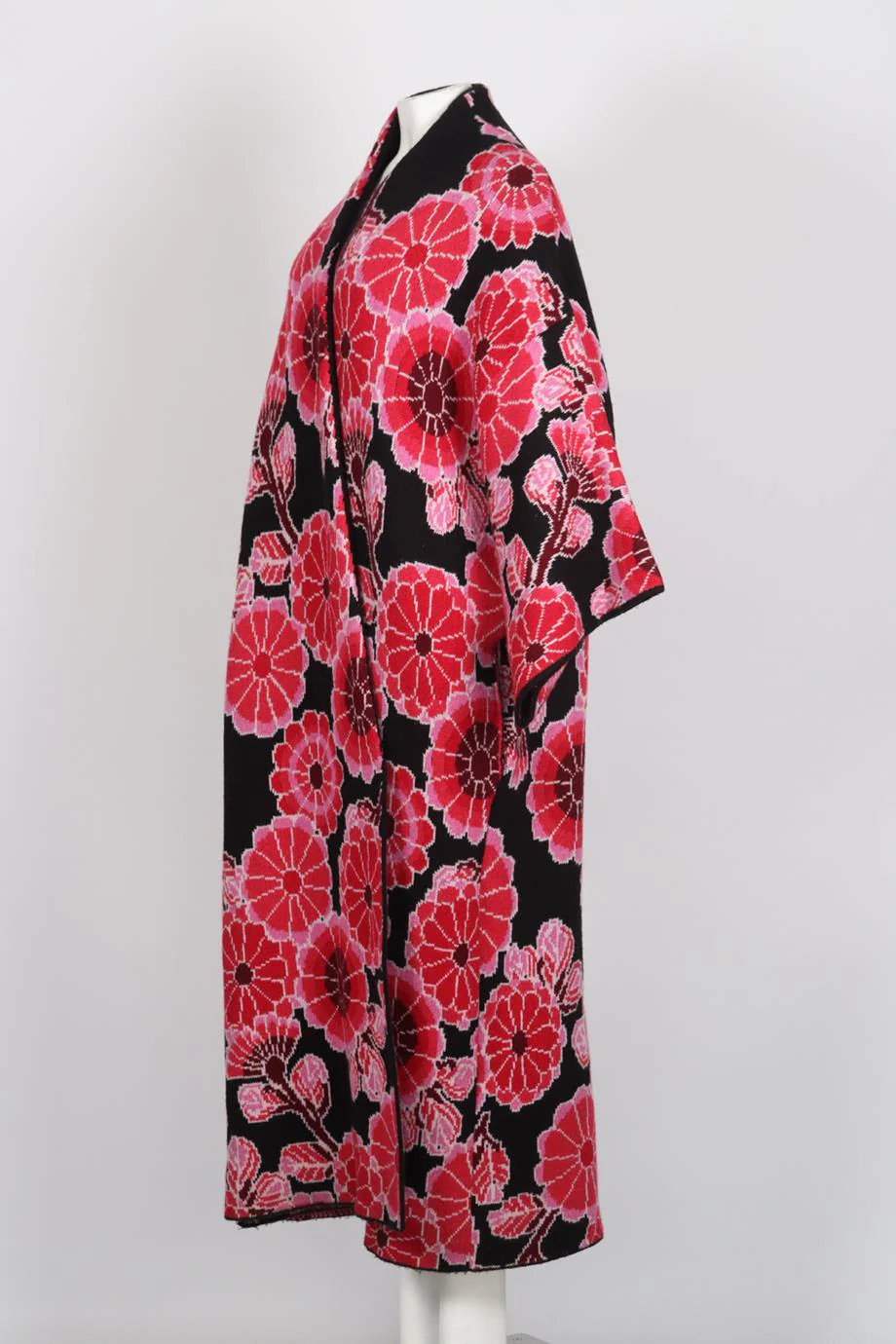 BALENCIAGA FLORAL PRINT WOOL BLEND COAT SMALL - Image 3