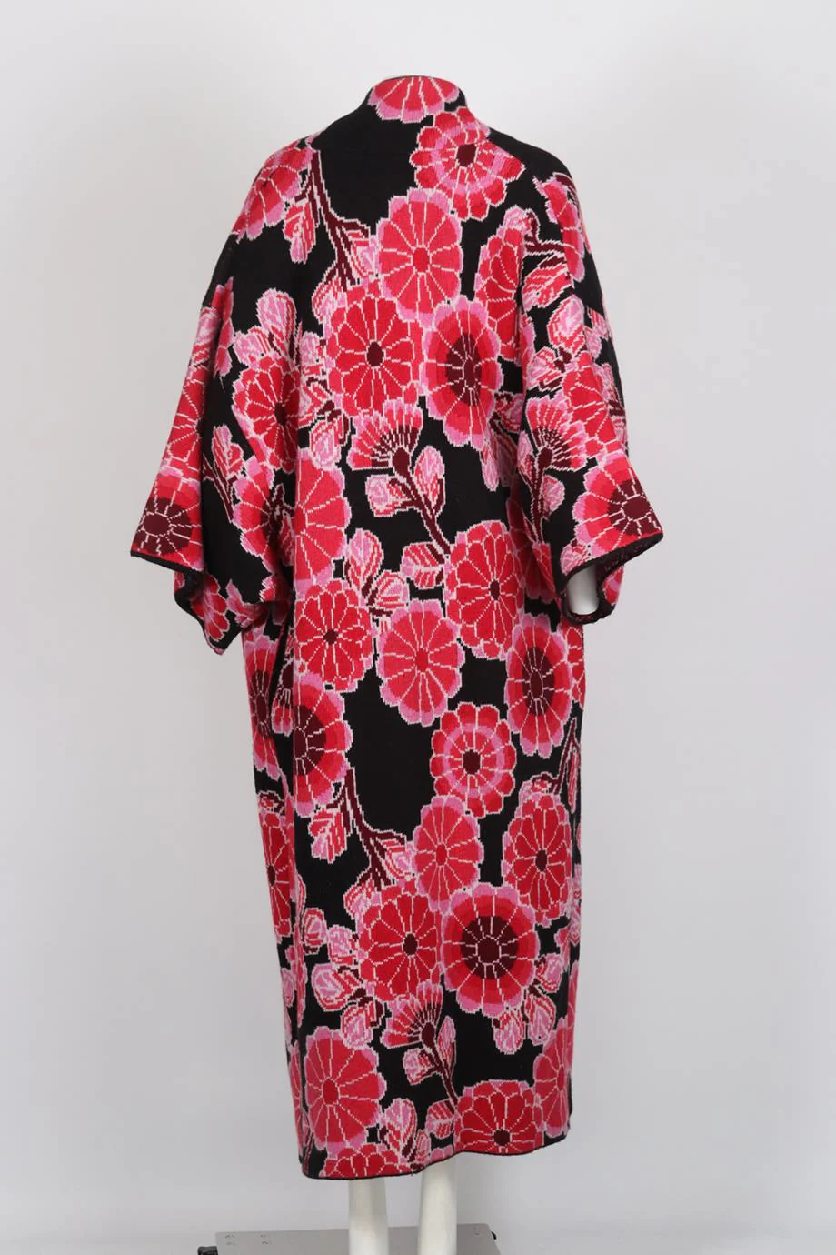 BALENCIAGA FLORAL PRINT WOOL BLEND COAT SMALL - Image 4
