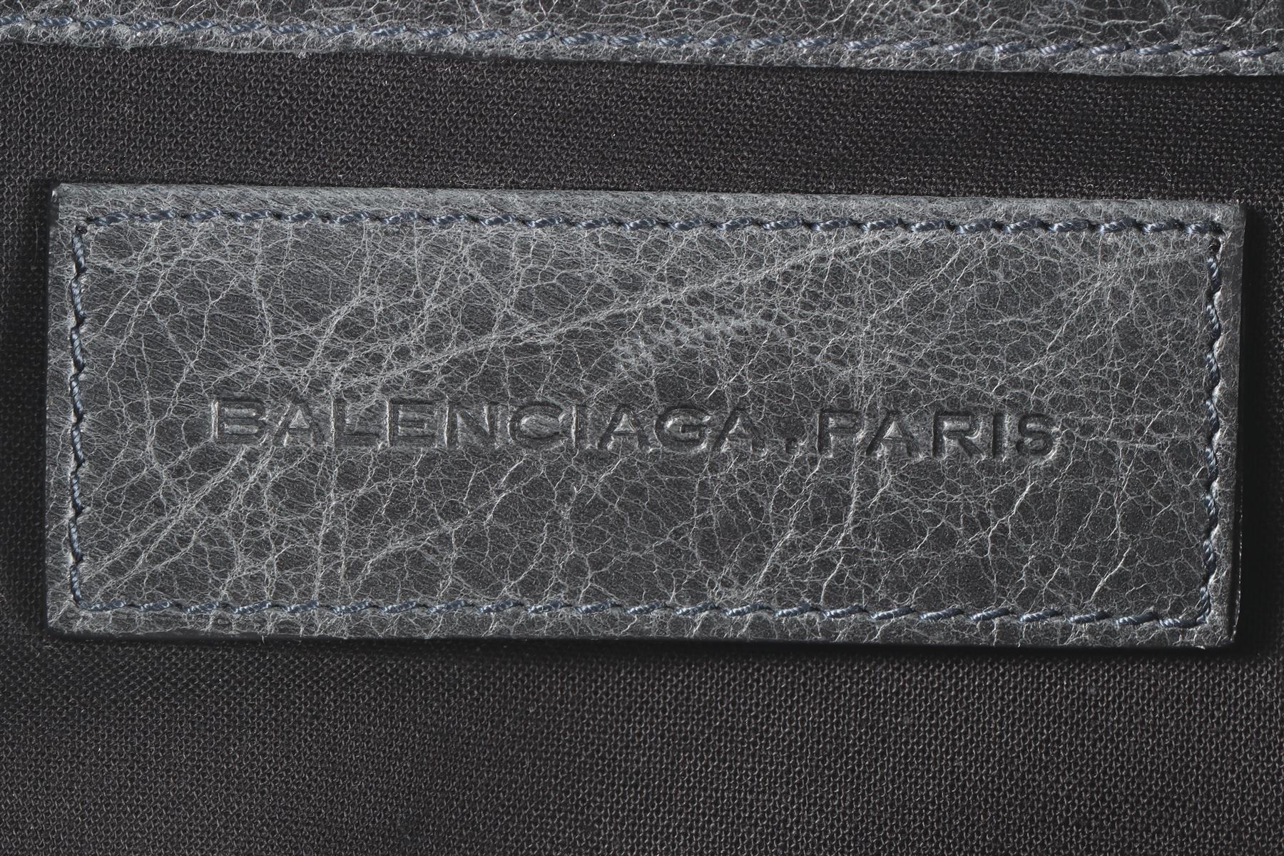 BALENCIAGA GREY GIANT 21 ENVELOPE LEATHER CLUTCH - Image 10