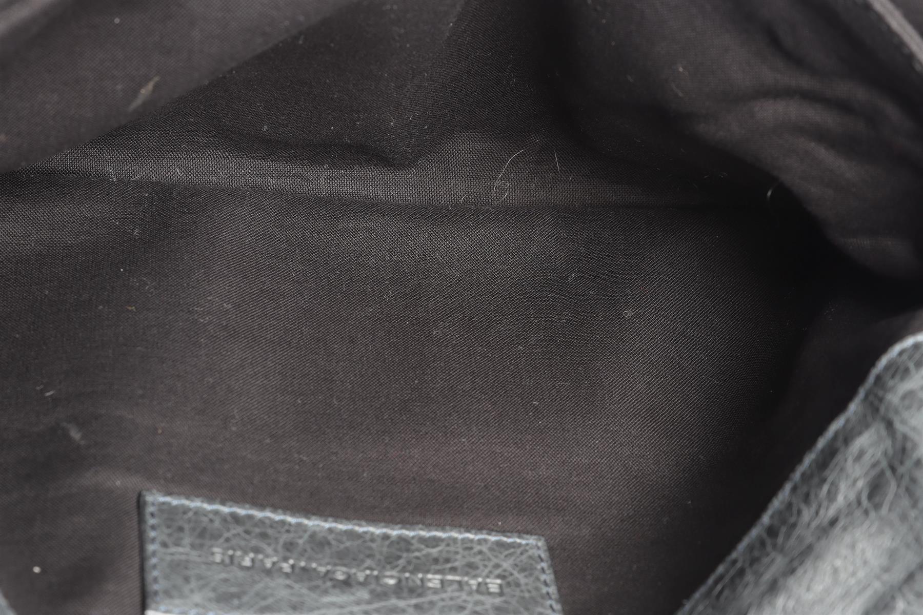 BALENCIAGA GREY GIANT 21 ENVELOPE LEATHER CLUTCH - Image 11