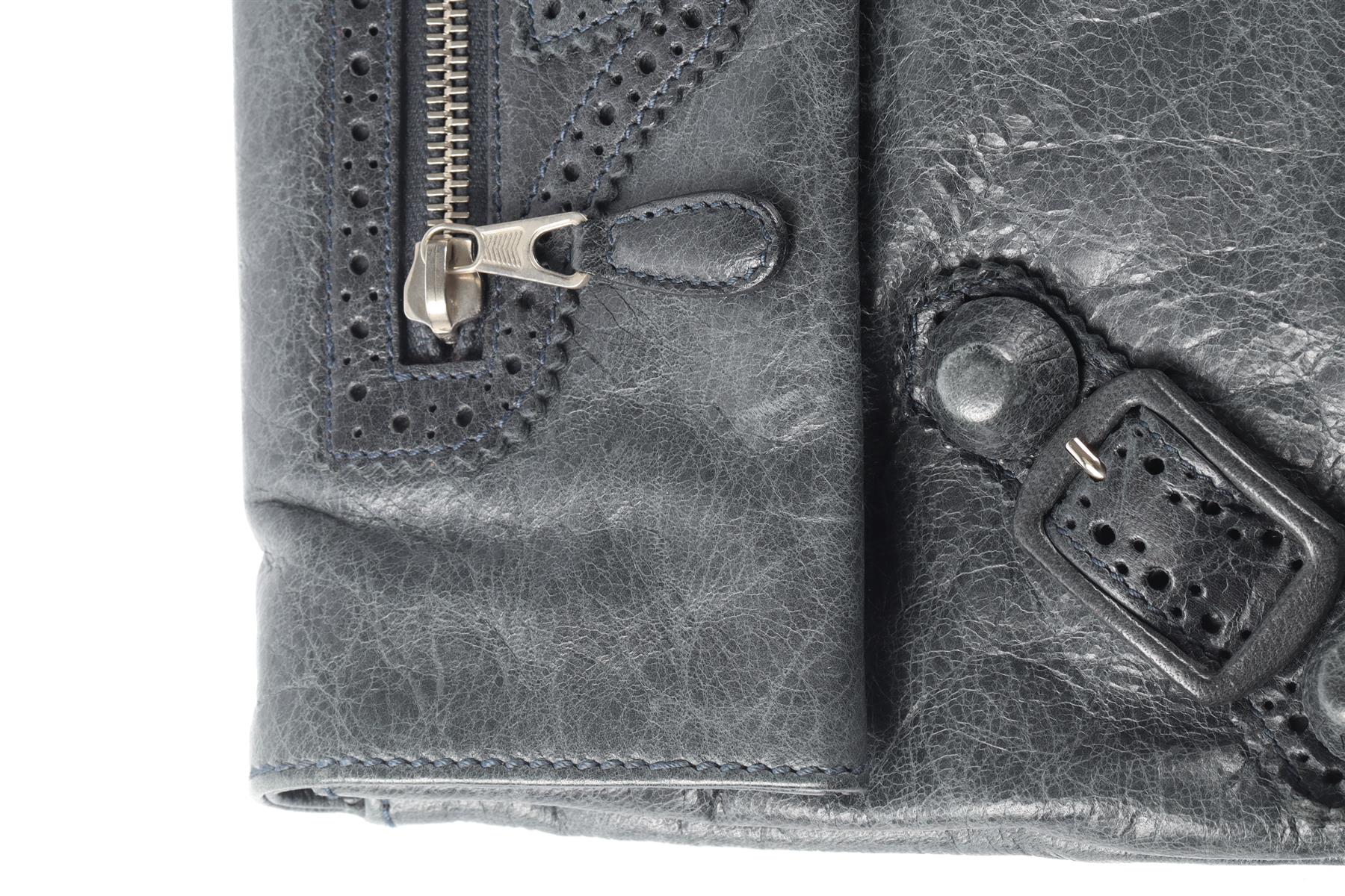 BALENCIAGA GREY GIANT 21 ENVELOPE LEATHER CLUTCH - Image 9