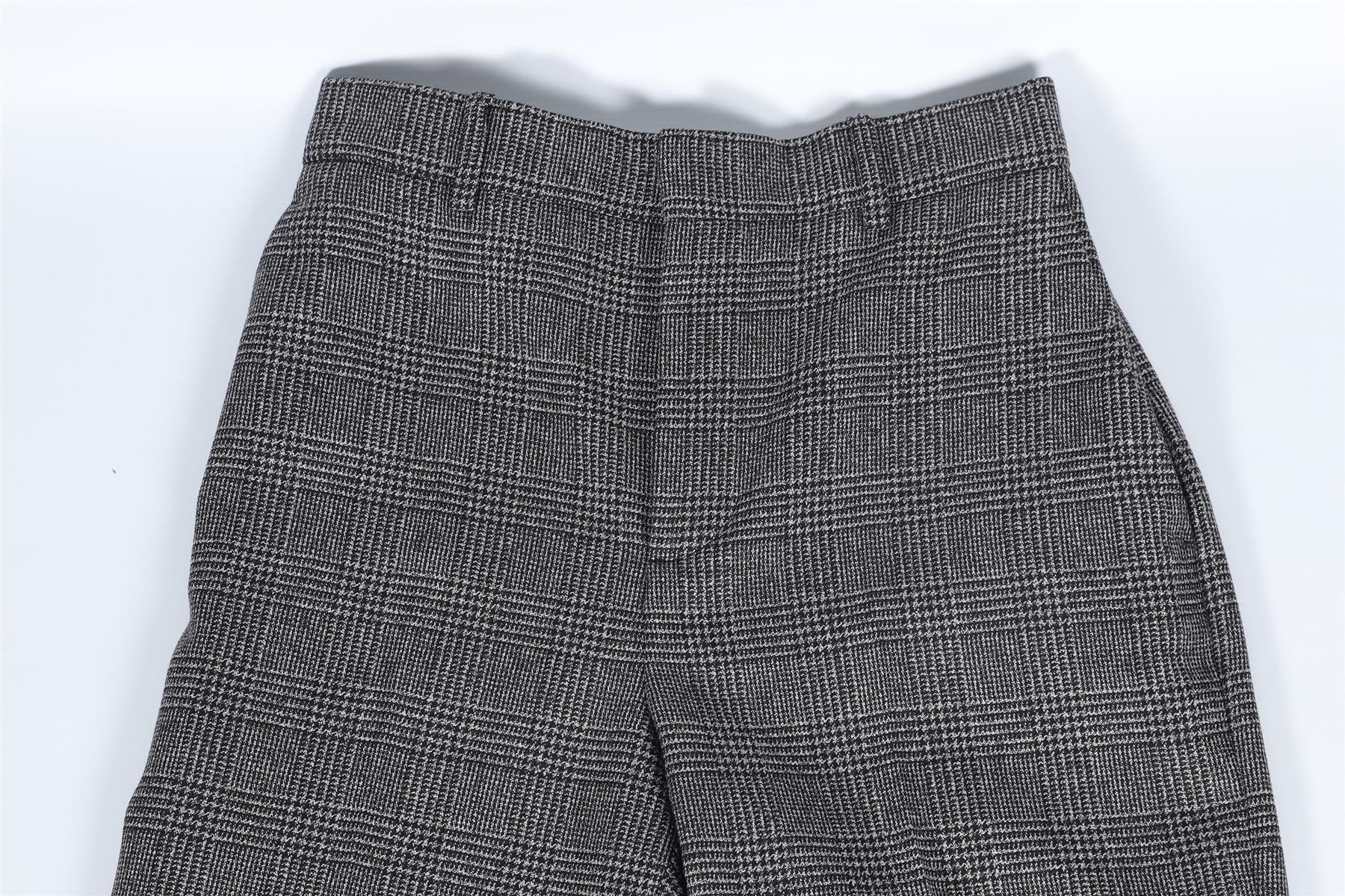BALENCIAGA GREY WOOL STRAIGHT LEG PANTS FR 36 UK 8 - Image 3