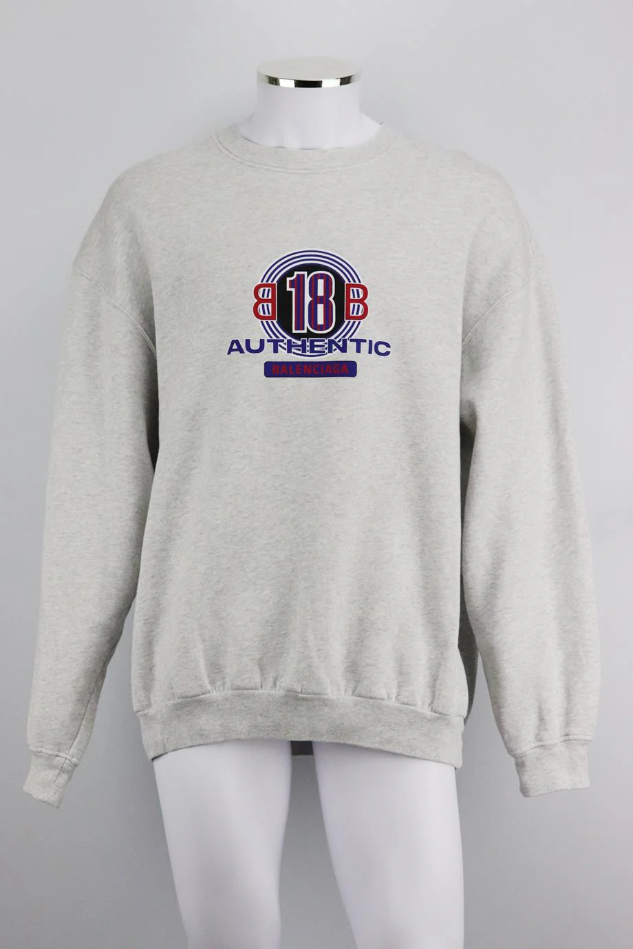 BALENCIAGA MEN'S PRINTED COTTON JERSEY SWEATSHIRT XLARGE - Image 2