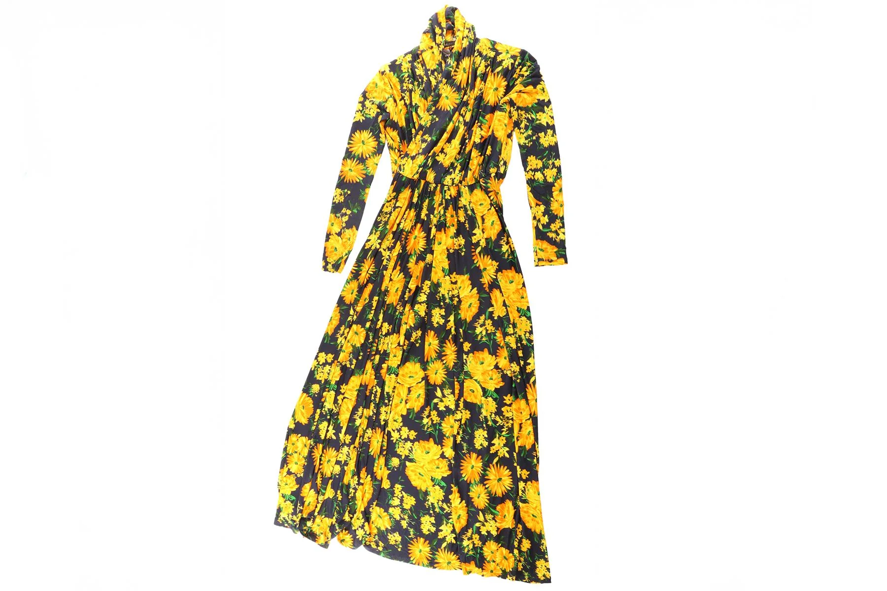 BALENCIAGA MULTI JERSEY MAXI DRESS FR 36 UK 8 - Image 2
