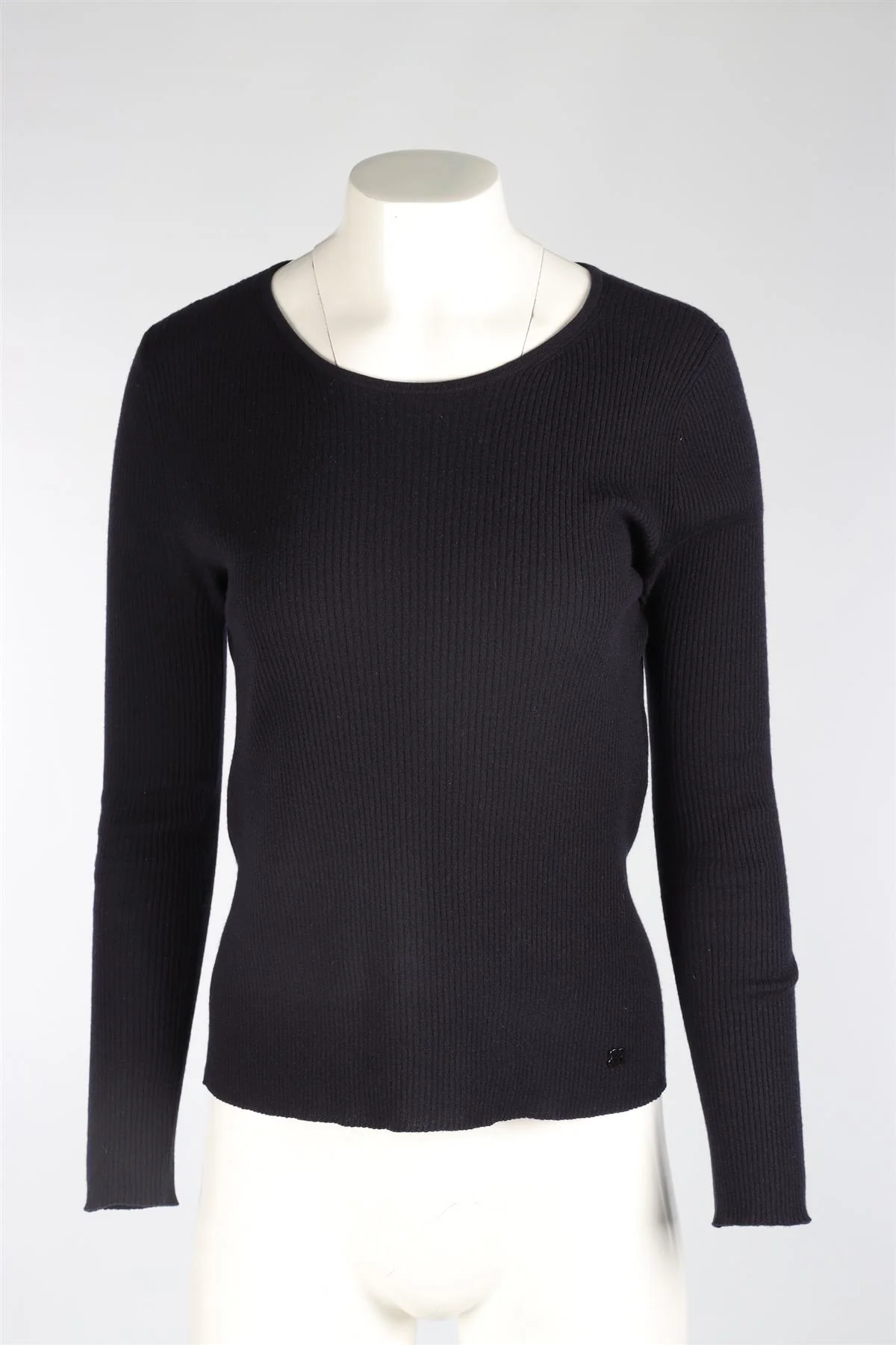 BALENCIAGA NAVY CASHMERE TOP FR 40 UK 12 - Image 2