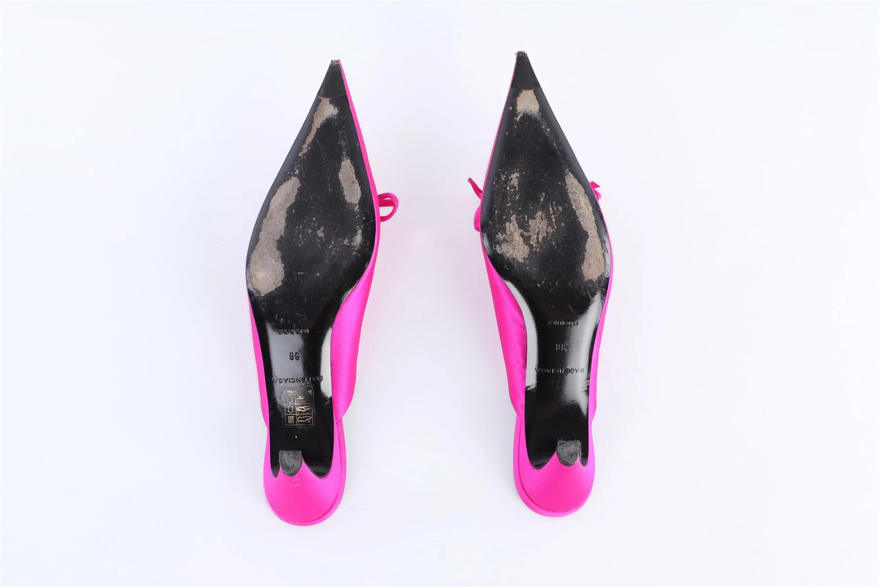 BALENCIAGA PINK SATIN MULES EU 38 UK 5 US 8 - Image 6