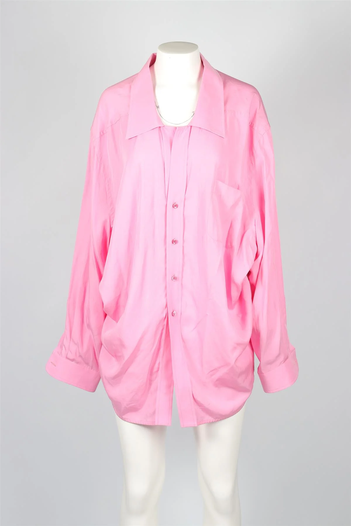 BALENCIAGA PINK WOVEN SHIRT FR 36 UK 8 - Image 2