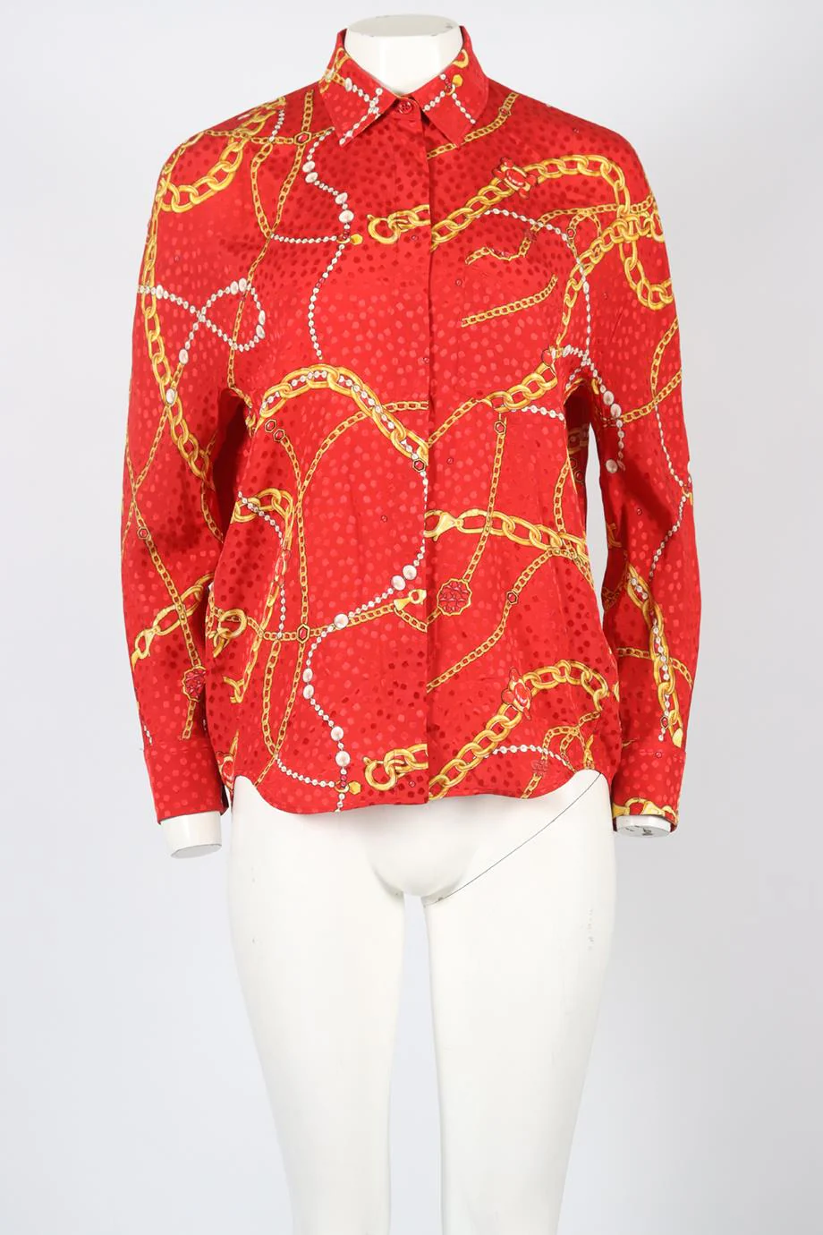 BALENCIAGA PRINTED SILK SHIRT FR 36 UK 8 - Image 2
