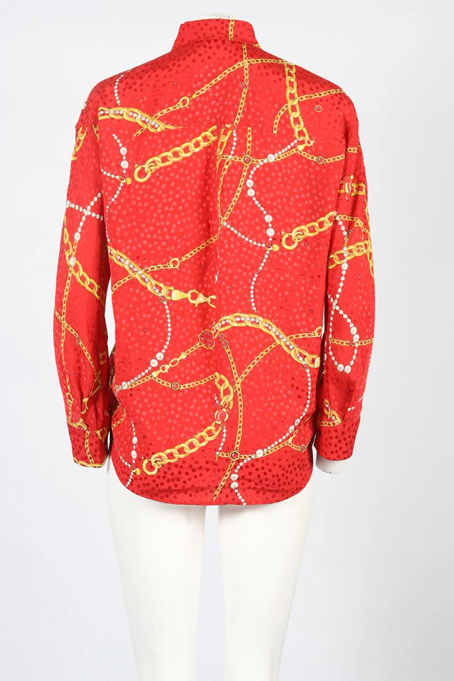 BALENCIAGA PRINTED SILK SHIRT FR 36 UK 8 - Image 4
