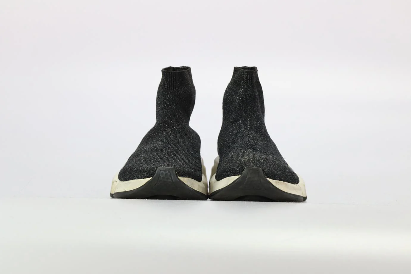 BALENCIAGA SPEED METALLIC KNIT HIGH TOP SNEAKERS EU 38 UK 5 - Image 3
