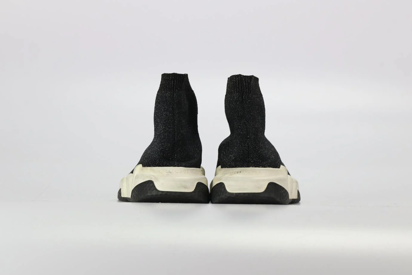 BALENCIAGA SPEED METALLIC KNIT HIGH TOP SNEAKERS EU 38 UK 5 - Image 4