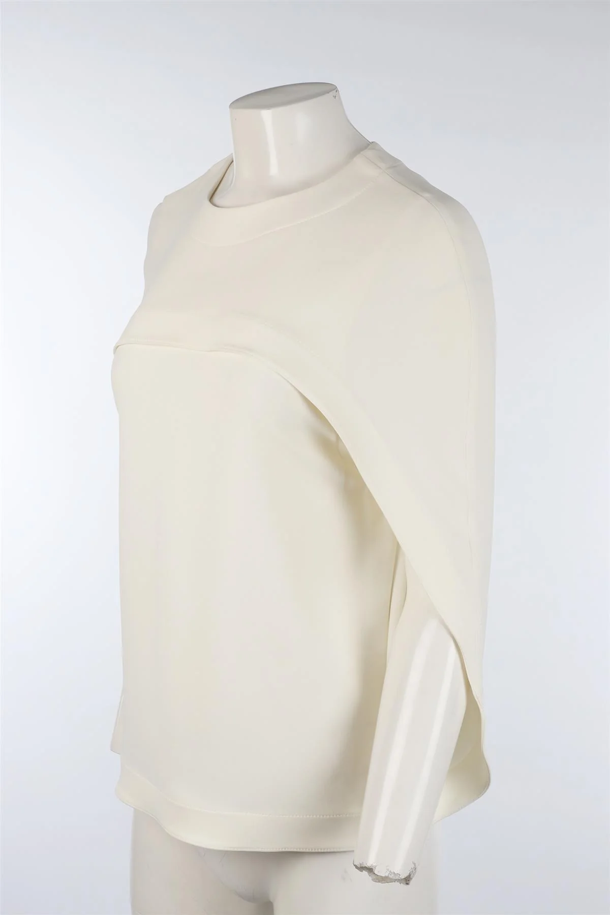BALENCIAGA WHITE CREPE TOP FR 40 UK 12 - Image 3