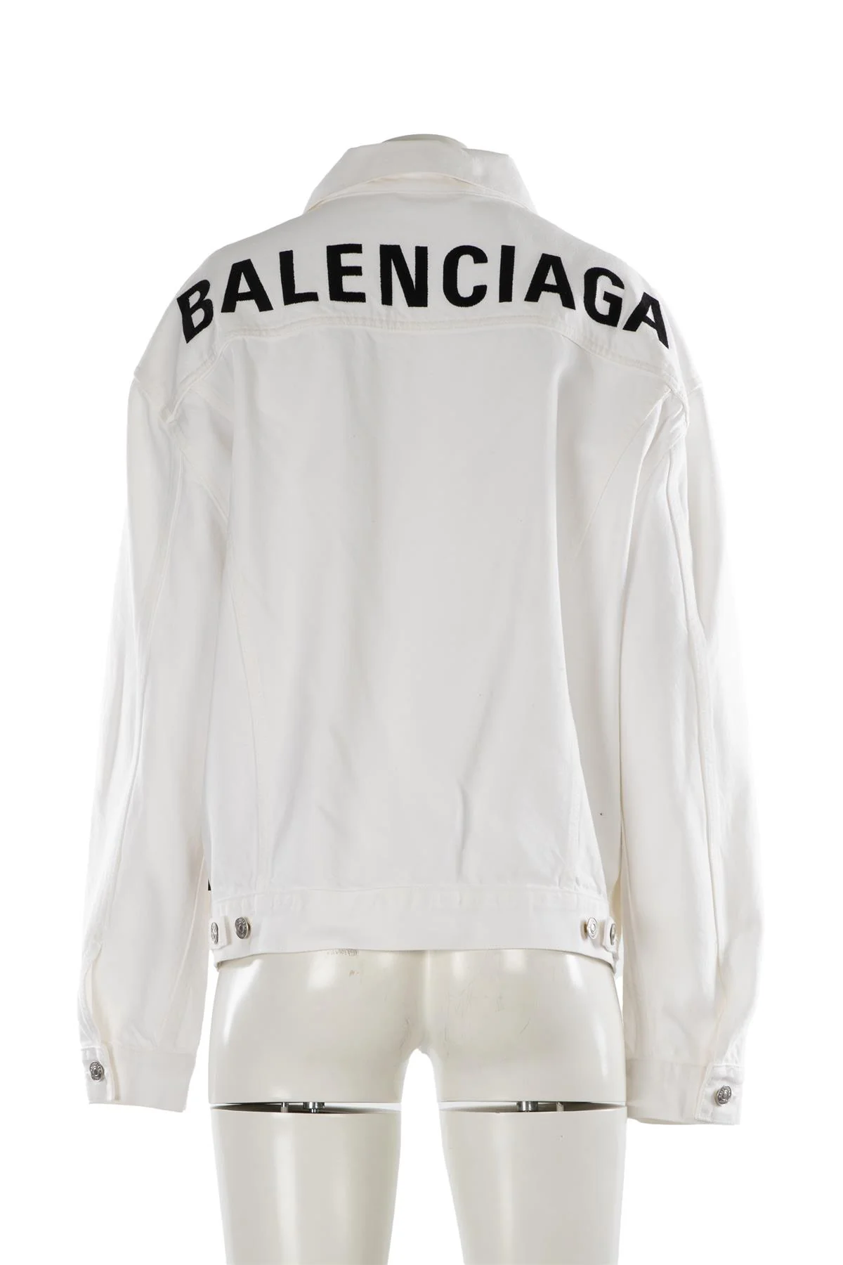 BALENCIAGA WHITE DENIM JACKET IT 40 UK 8 - Image 4