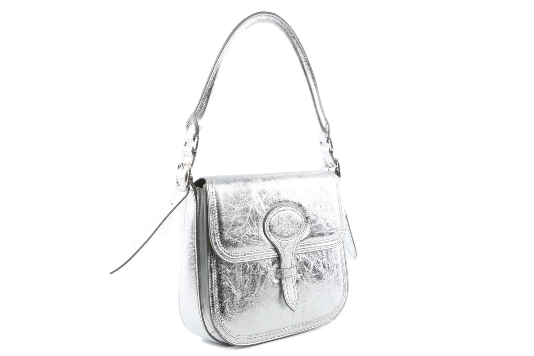 BALLY SILVER BECKETT LEATHER SHOULDER BAG - Image 3