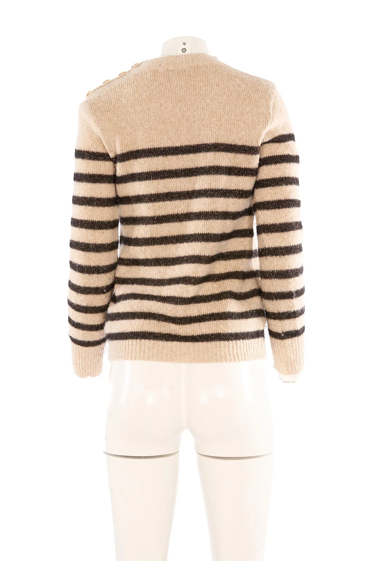 BALMAIN BEIGE WOOL SWEATER FR 36 UK 8 - Image 4