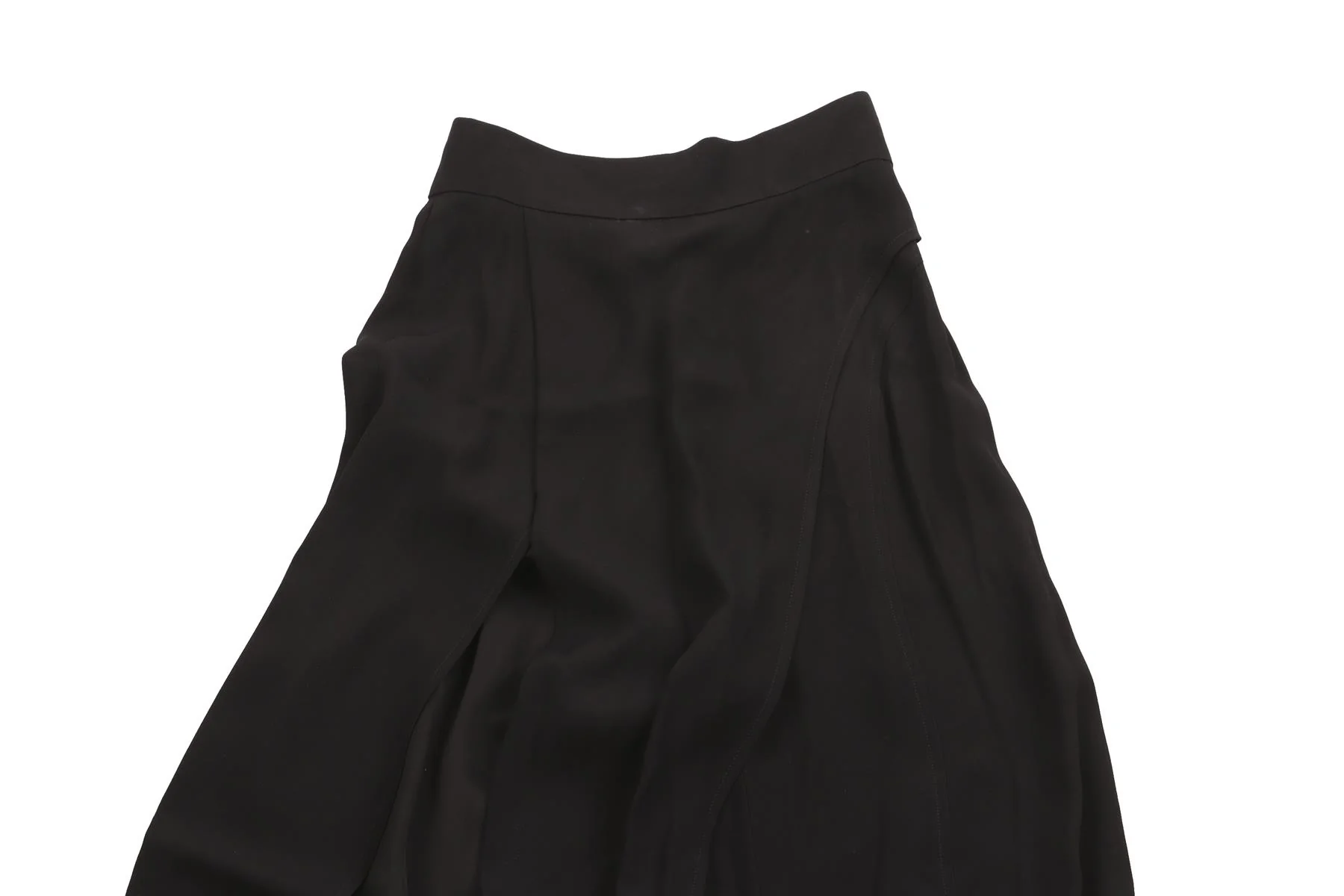 BALMAIN BLACK CREPE WIDE LEG PANTS FR 36 UK 8 - Image 3