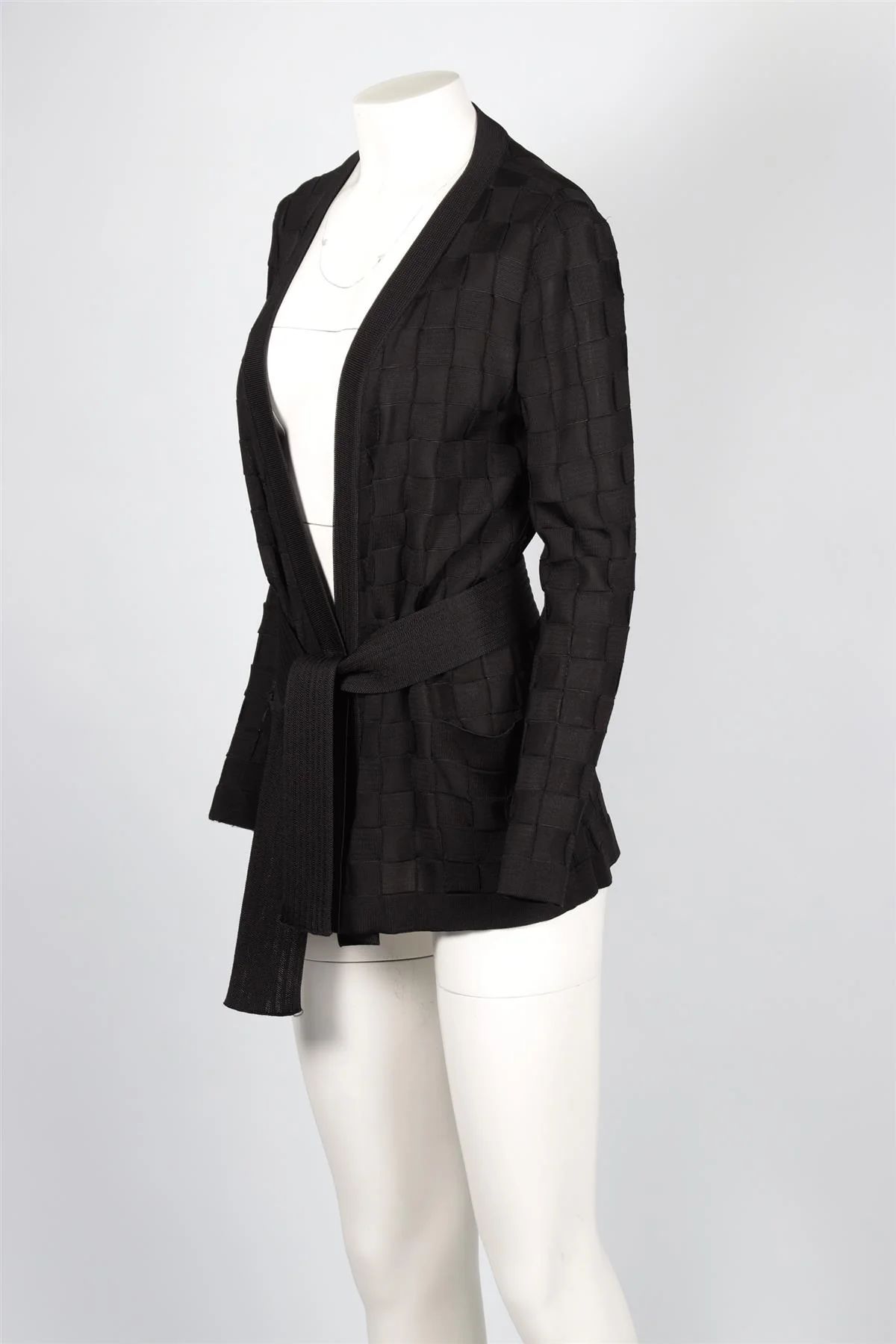 BALMAIN BLACK KNIT CARDIGAN FR 40 UK 12 - Image 3
