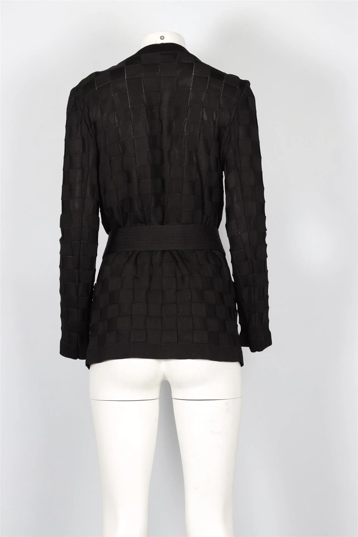 BALMAIN BLACK KNIT CARDIGAN FR 40 UK 12 - Image 4